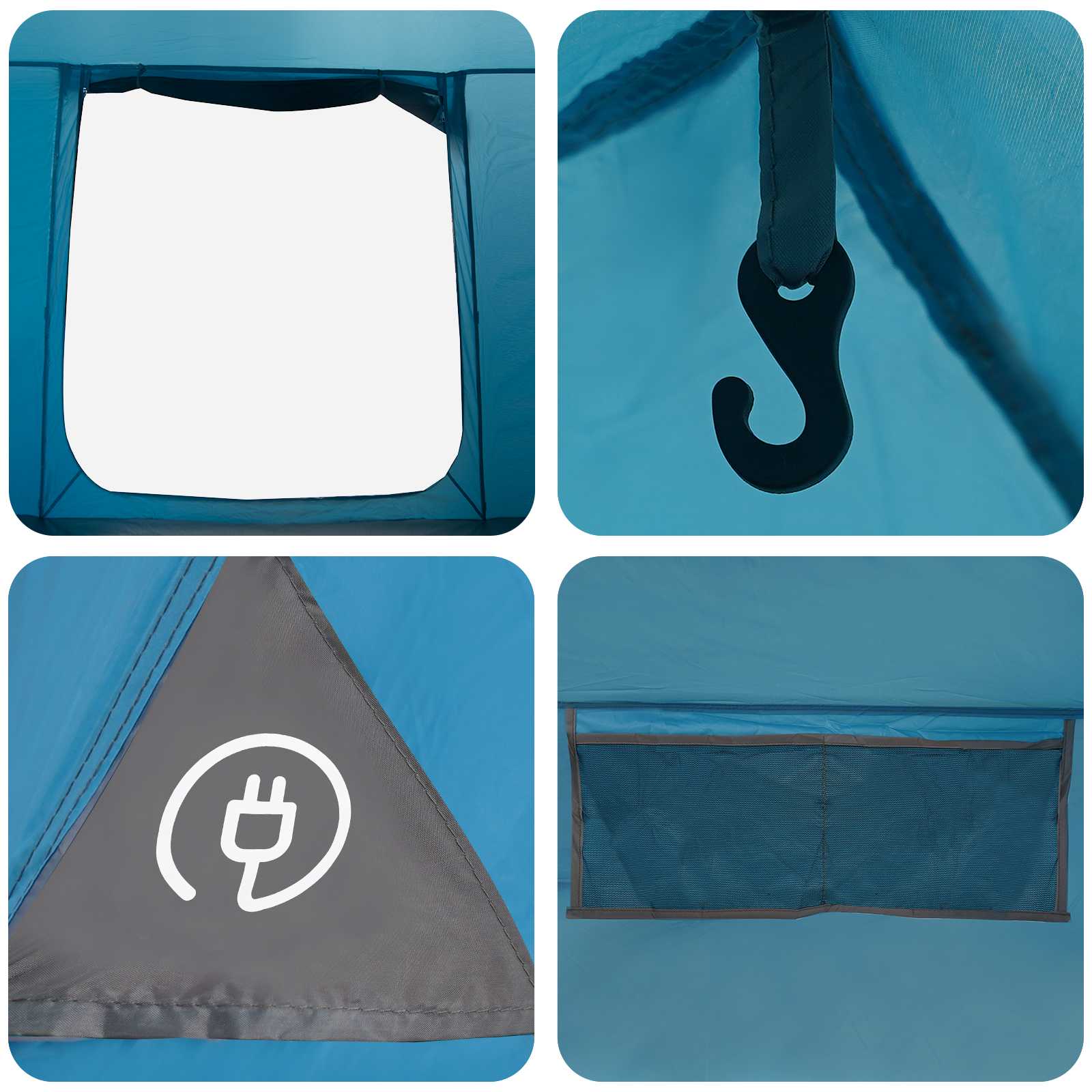 Tenda Capanna 3 persona Blu Poliestere
