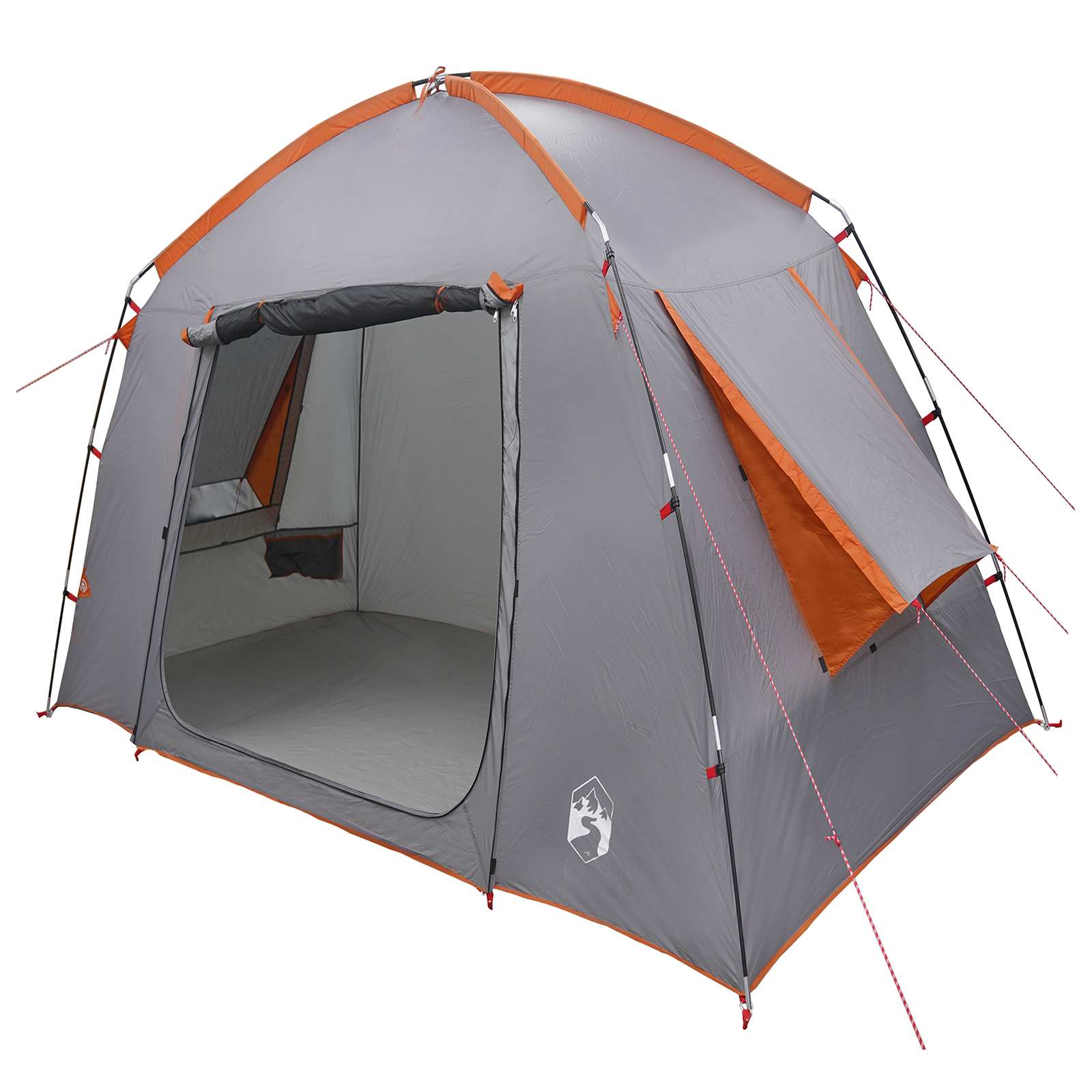 Tenda Capanna 3 persona Grigio e arancione Poliestere