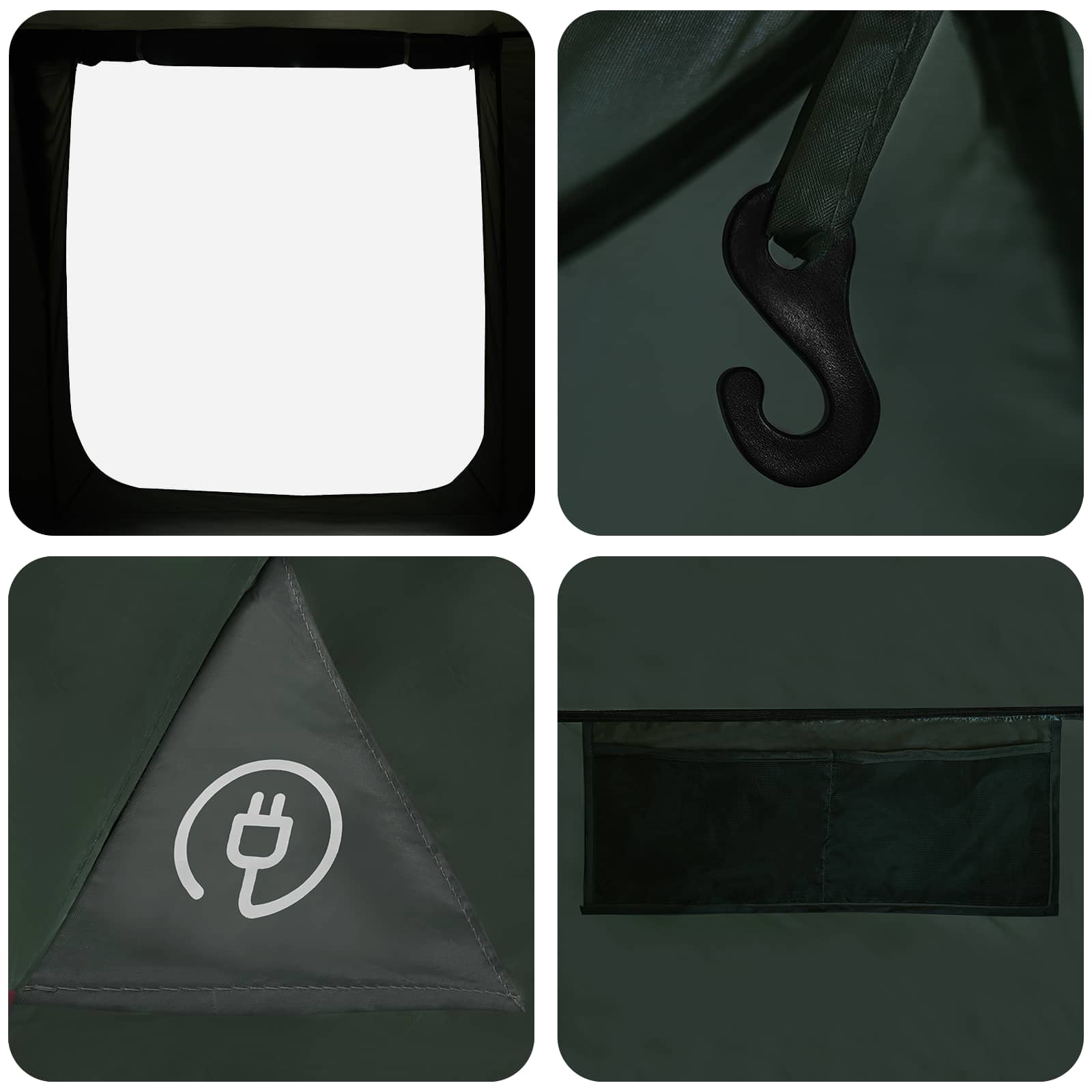 Tenda Capanna 3 persona Verde militare Poliestere