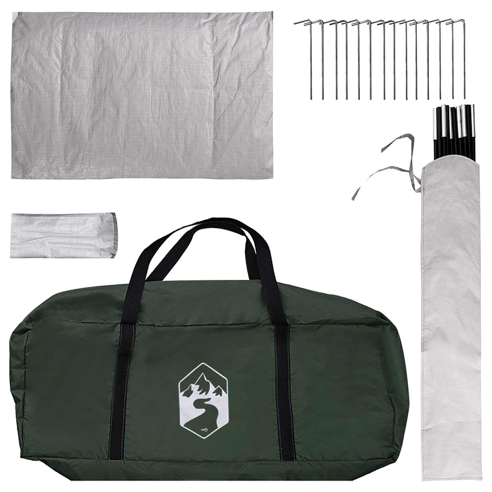 Tenda Capanna 3 persona Verde militare Poliestere
