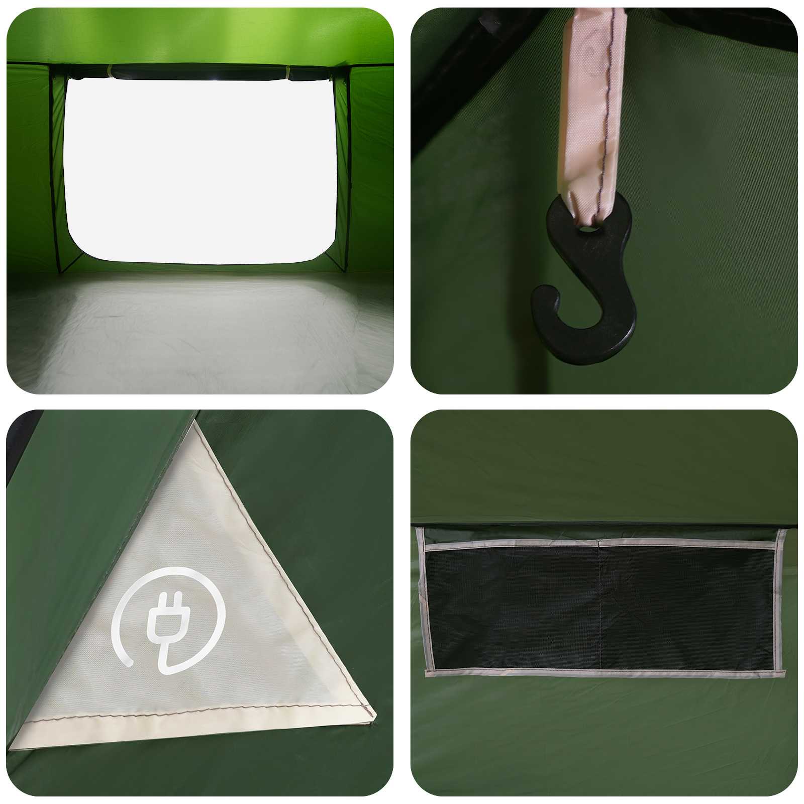 Tenda Capanna 4 persona Verde Poliestere