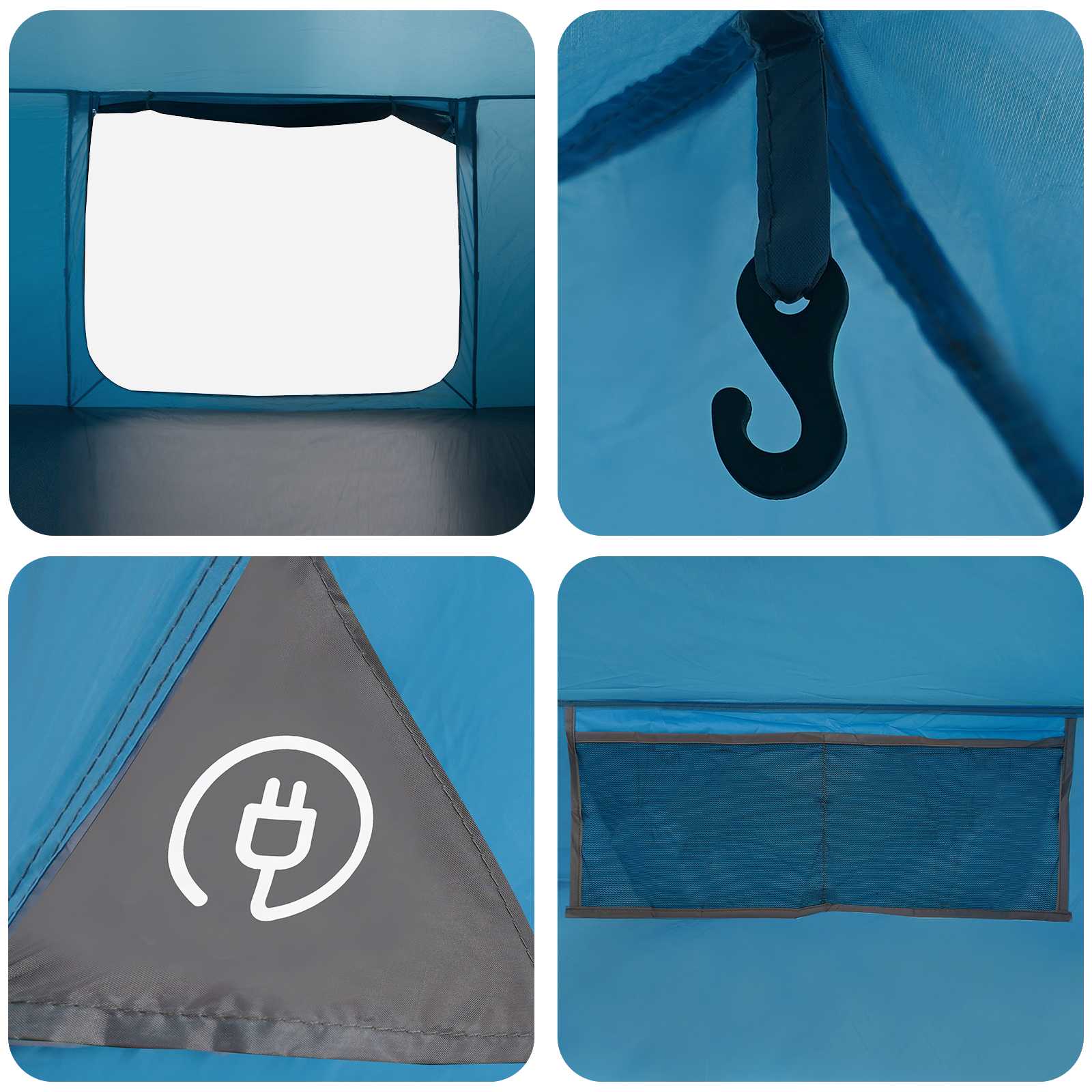 Tenda Capanna 4 persona Blu Poliestere