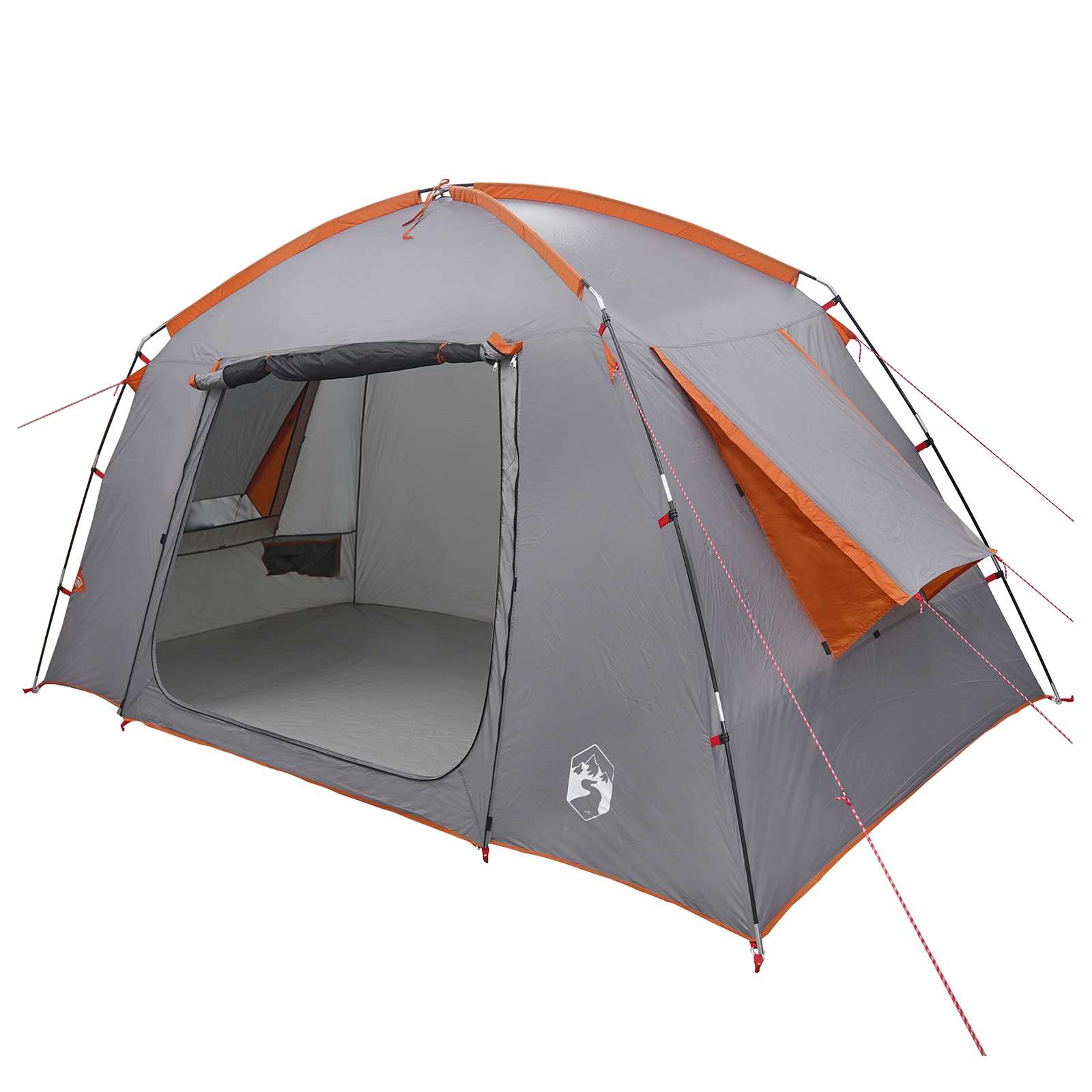 Tenda Capanna 4 persona Grigio e arancione Poliestere