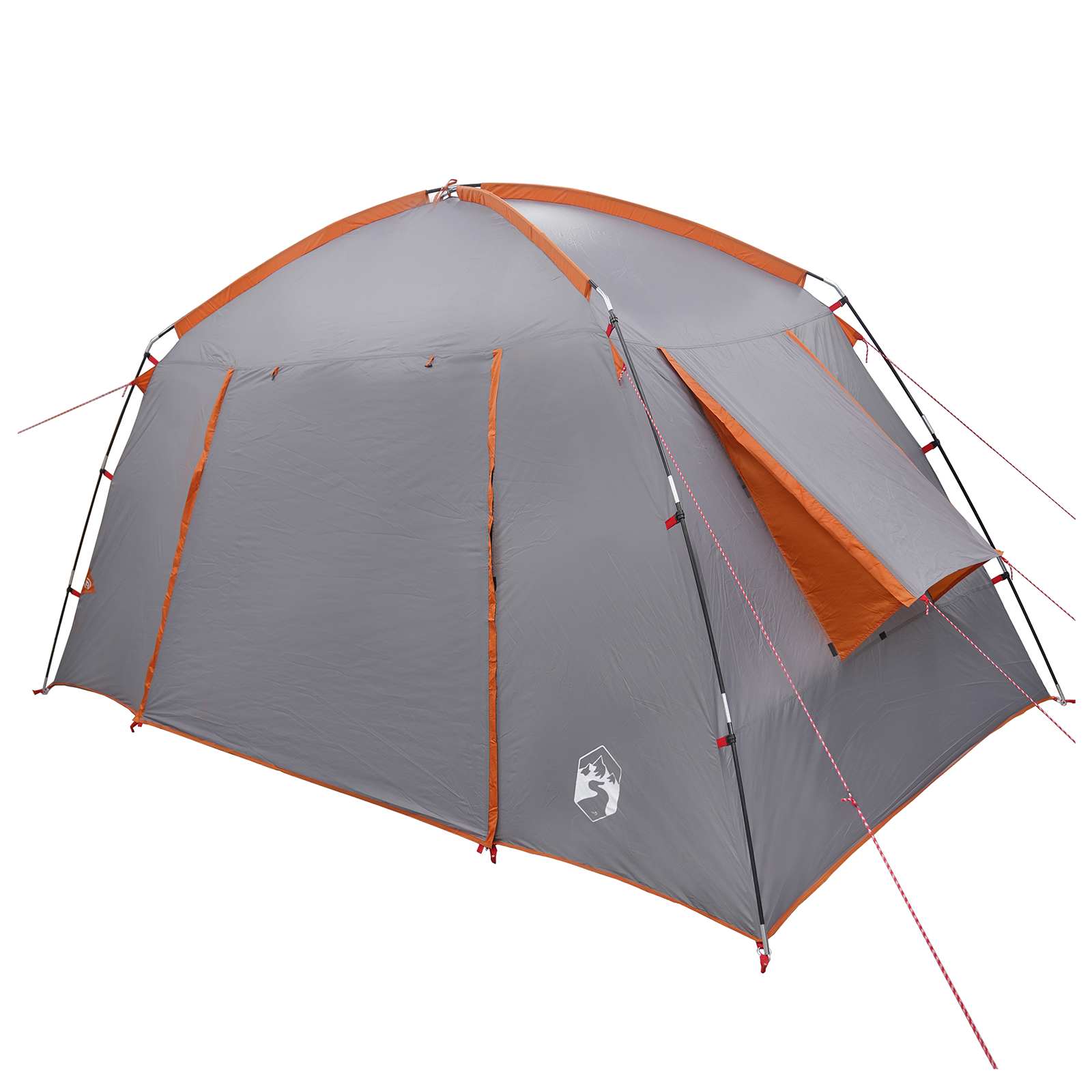 Tenda Capanna 4 persona Grigio e arancione Poliestere