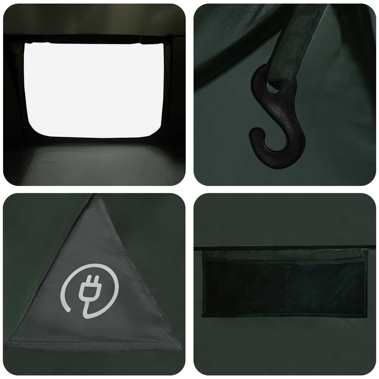 Tenda Capanna 4 persona Verde militare Poliestere