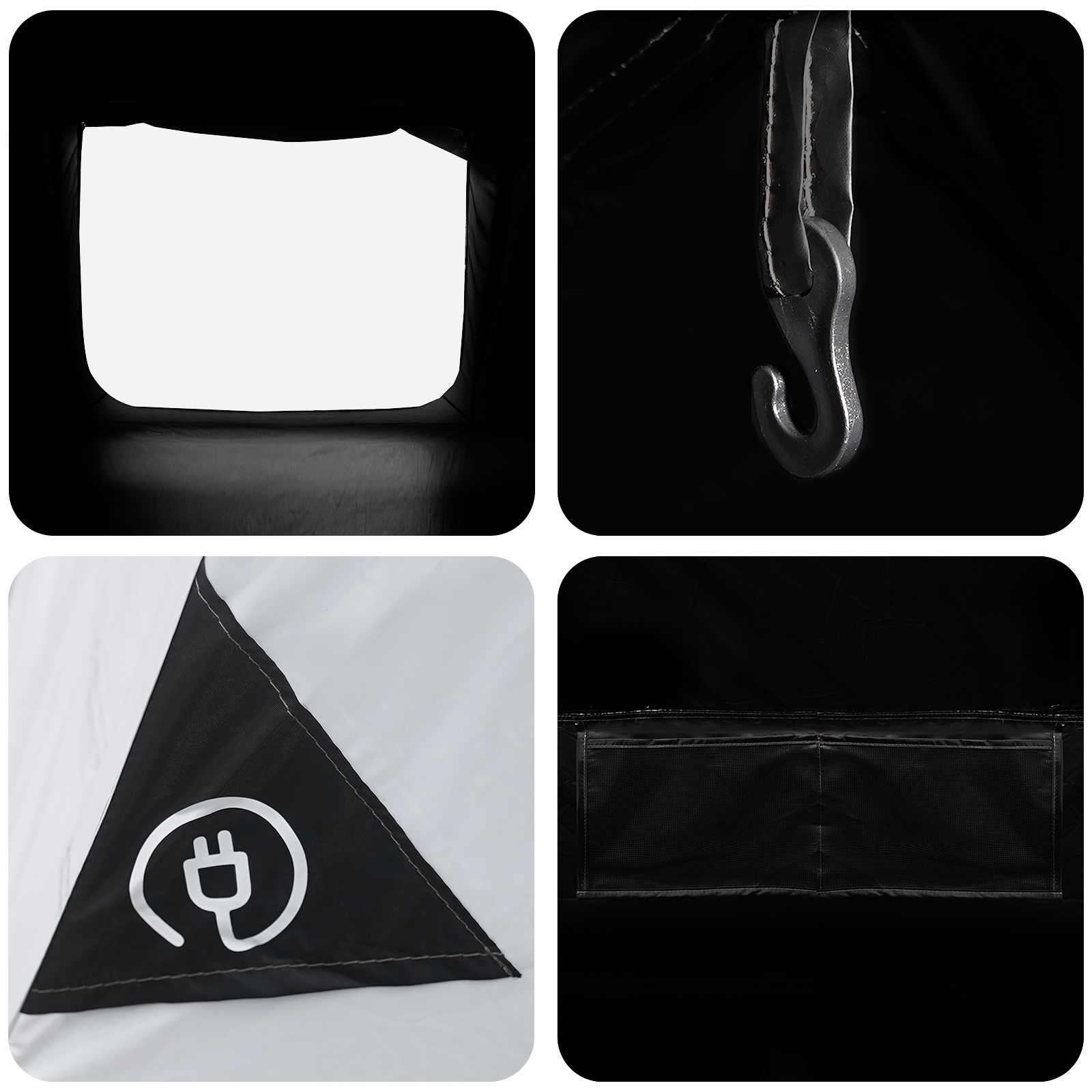 Tenda Capanna 4 persona Bianco Blackout Poliestere