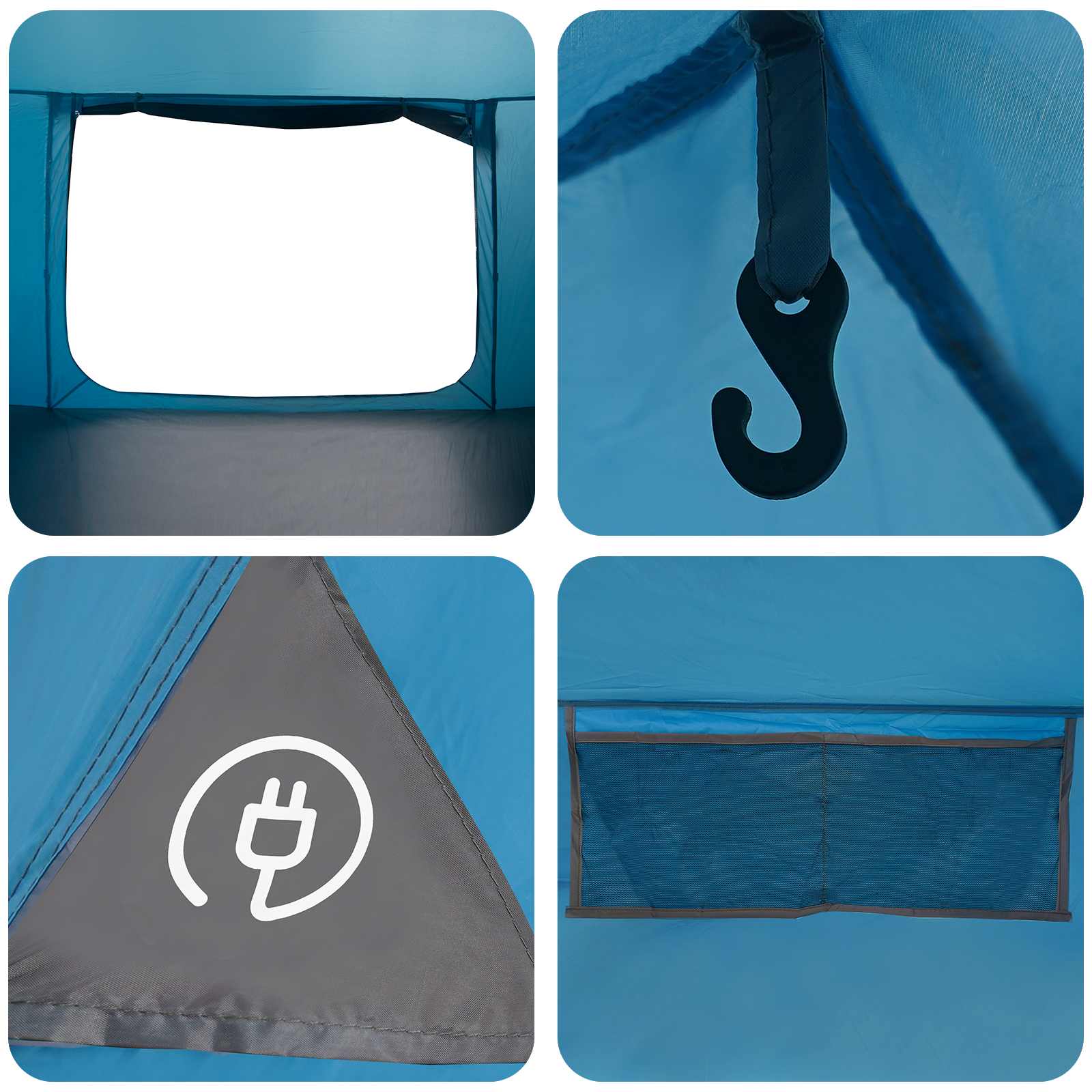 Tenda Capanna 6 persona Blu Poliestere