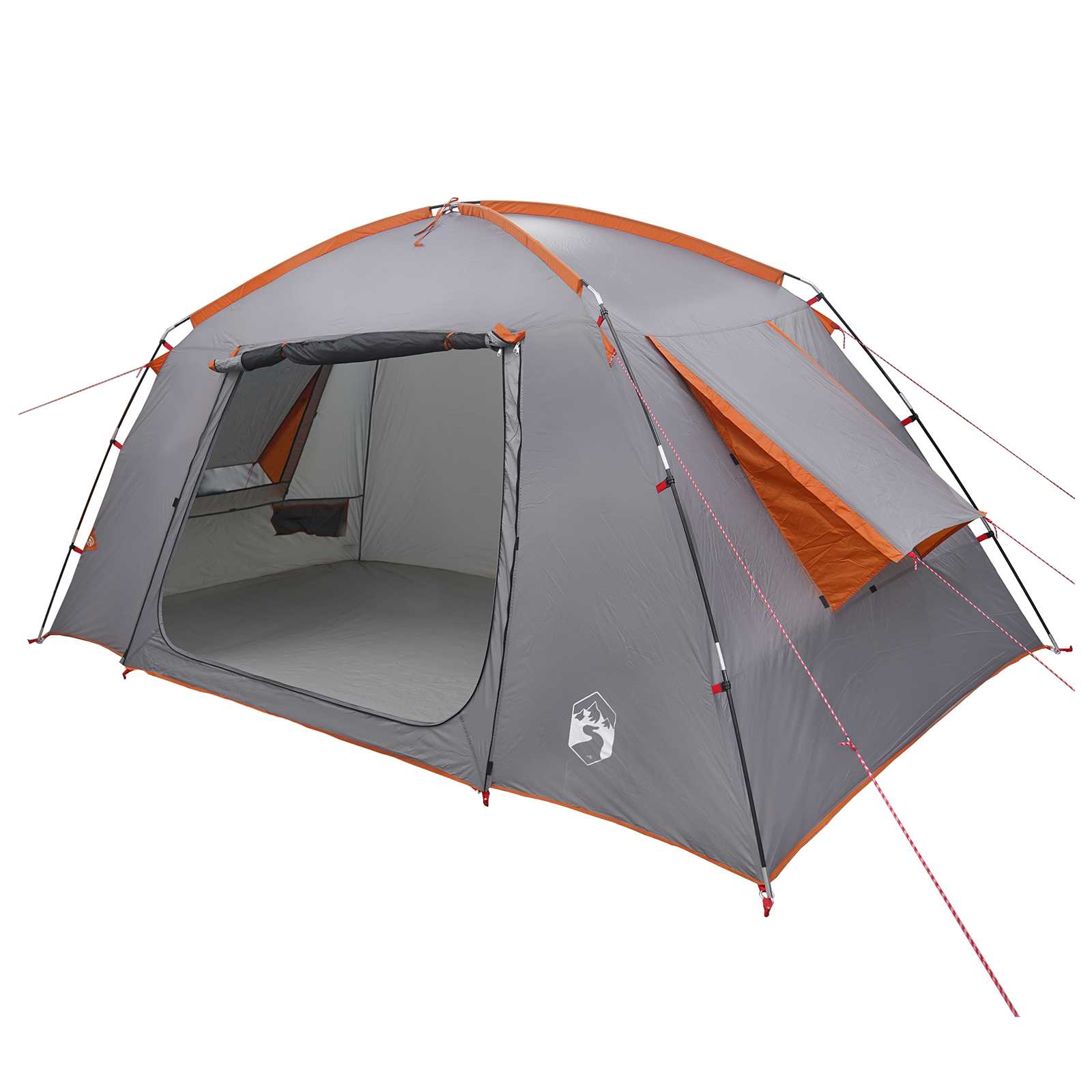 Tenda Capanna 6 persona Grigio e arancione Poliestere