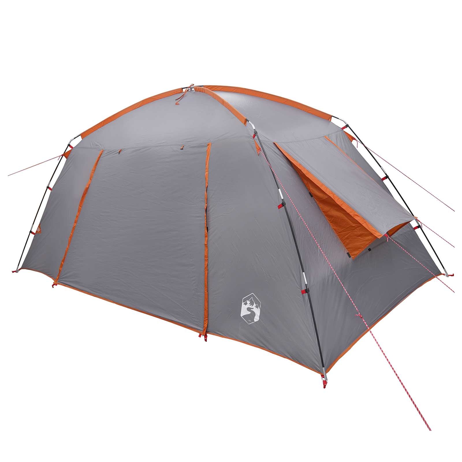 Tenda Capanna 6 persona Grigio e arancione Poliestere