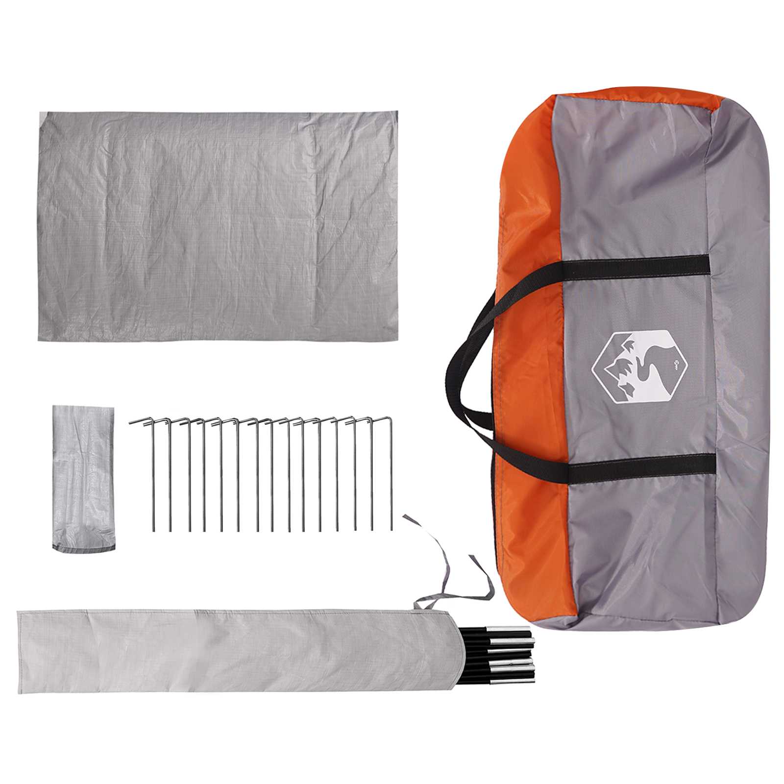 Tenda Capanna 6 persona Grigio e arancione Poliestere