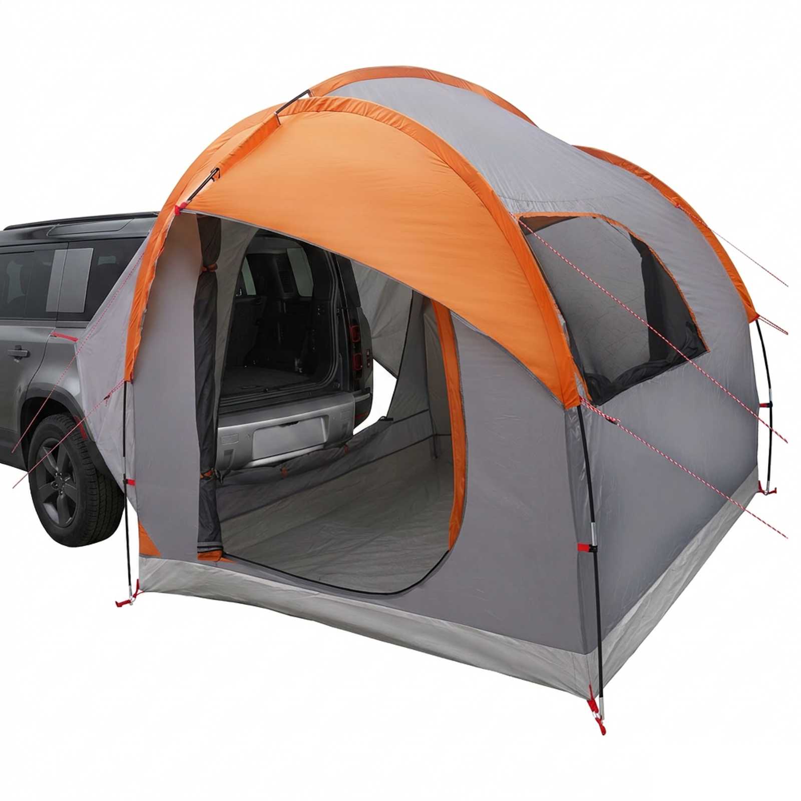 Tenda da auto Grigio e arancione 3 persone Poliestere e Acciaio
