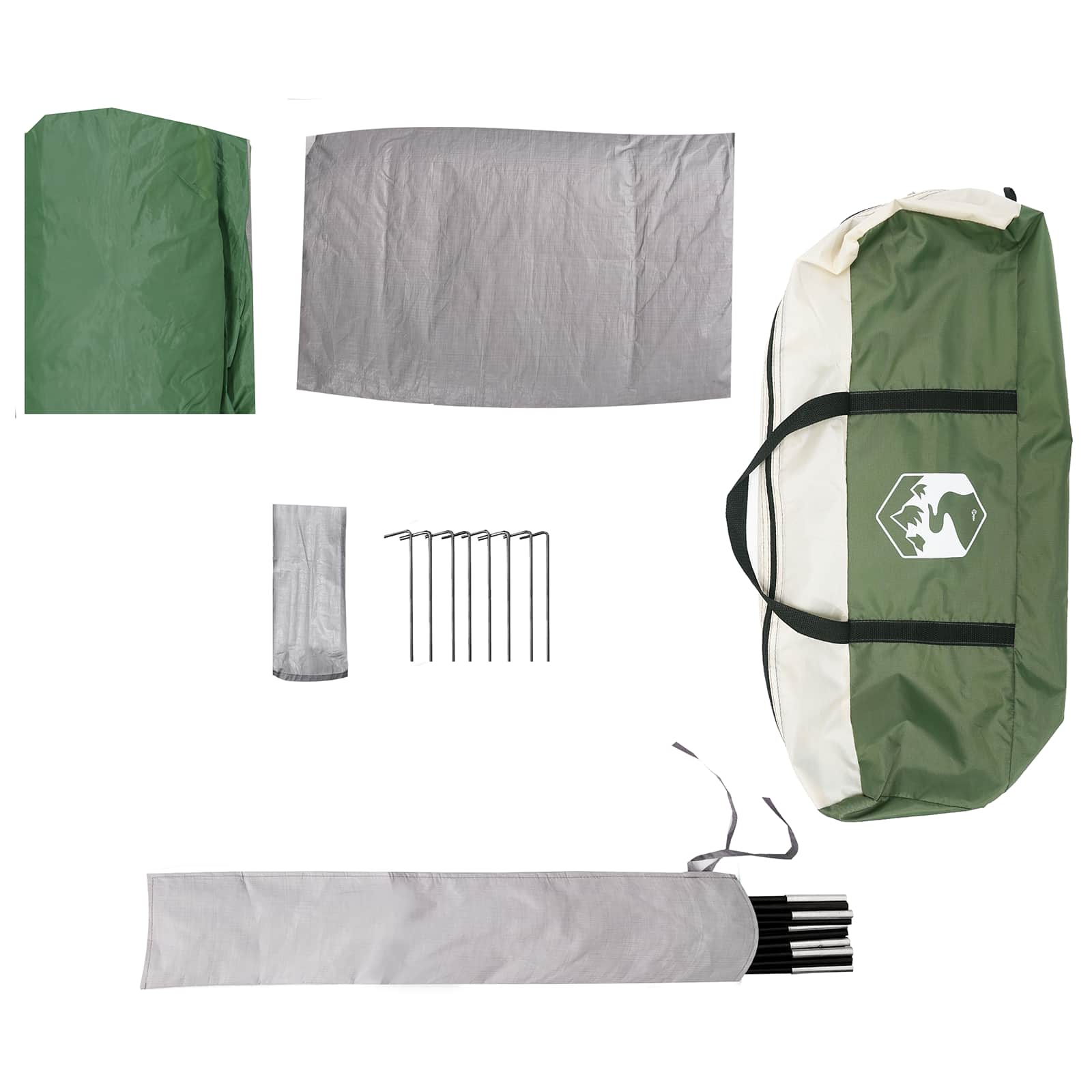 Tenda da tailgate con tendone impermeabile 4 persona Verde