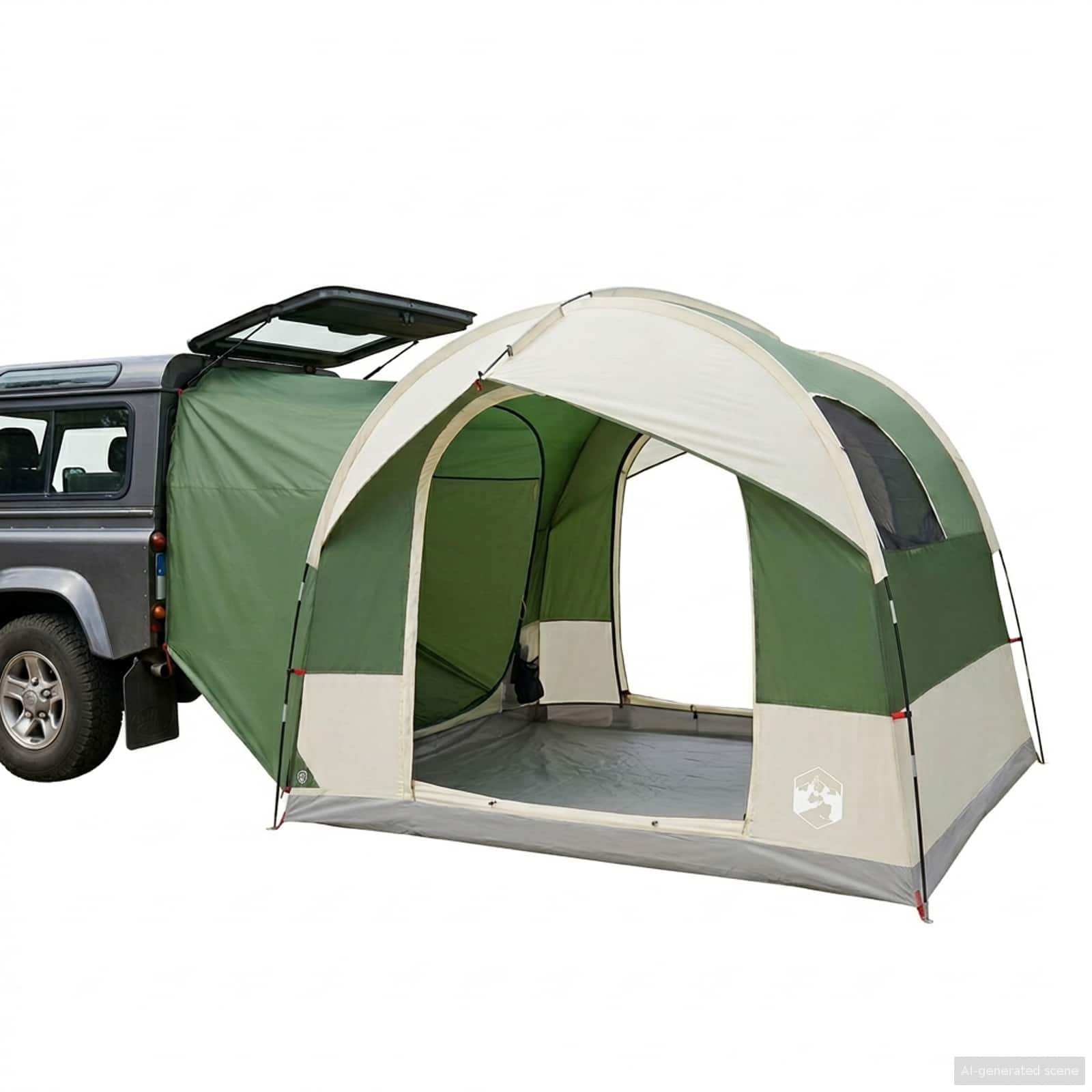 Tenda da tailgate con tendone impermeabile 4 persona Verde