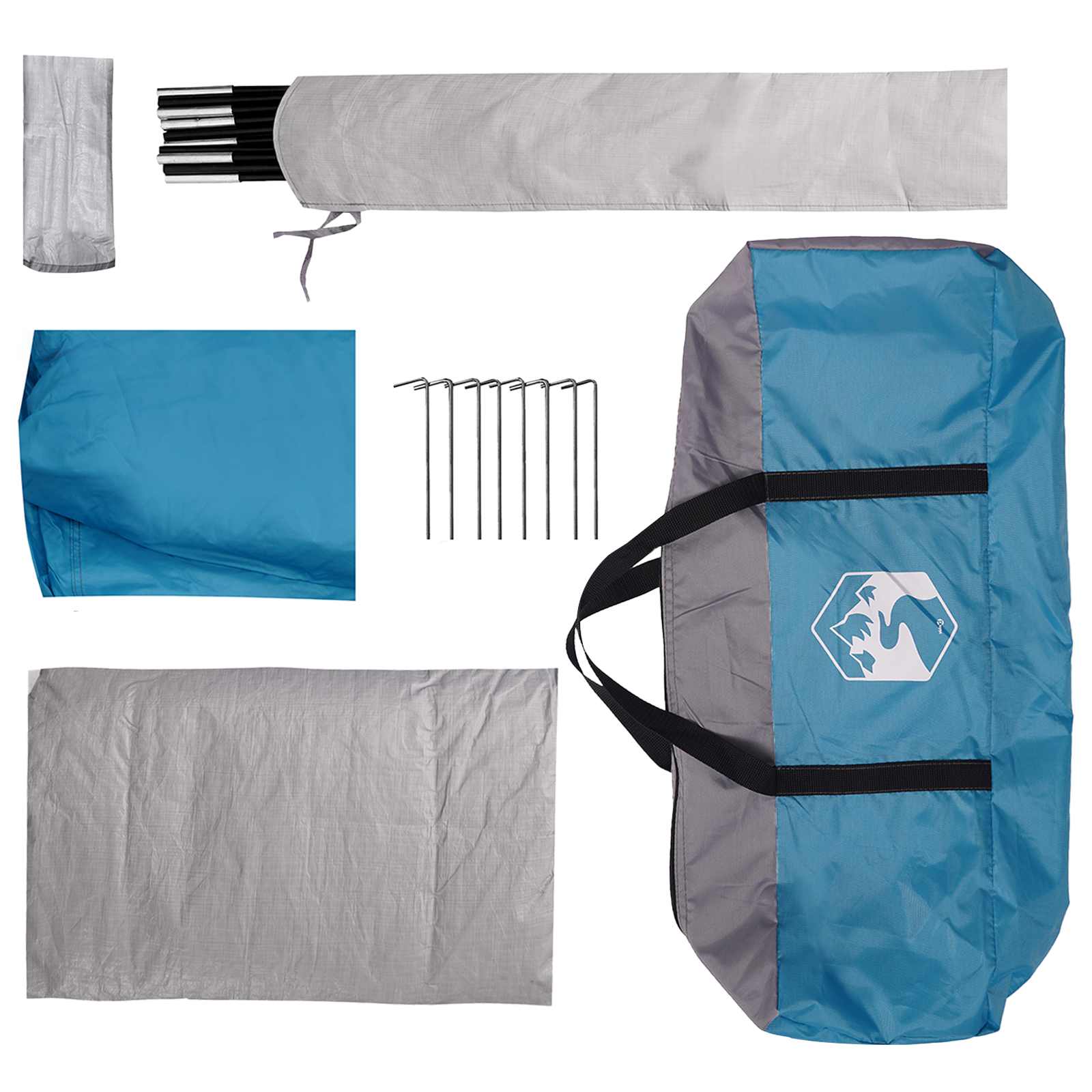 Tenda da tailgate con tendone impermeabile 4 persona Blu