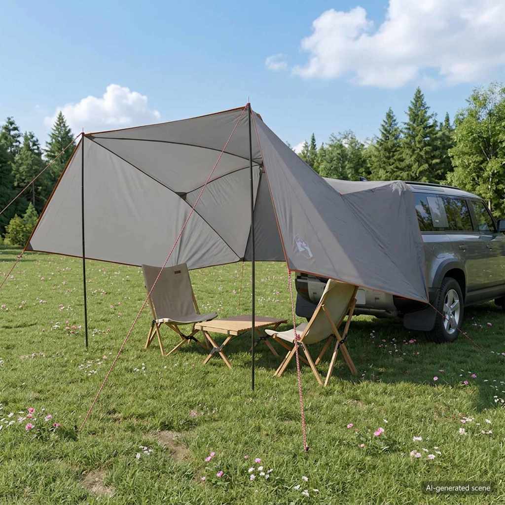Tenda da auto Grigio e arancione 308 x 215 x 220 cm