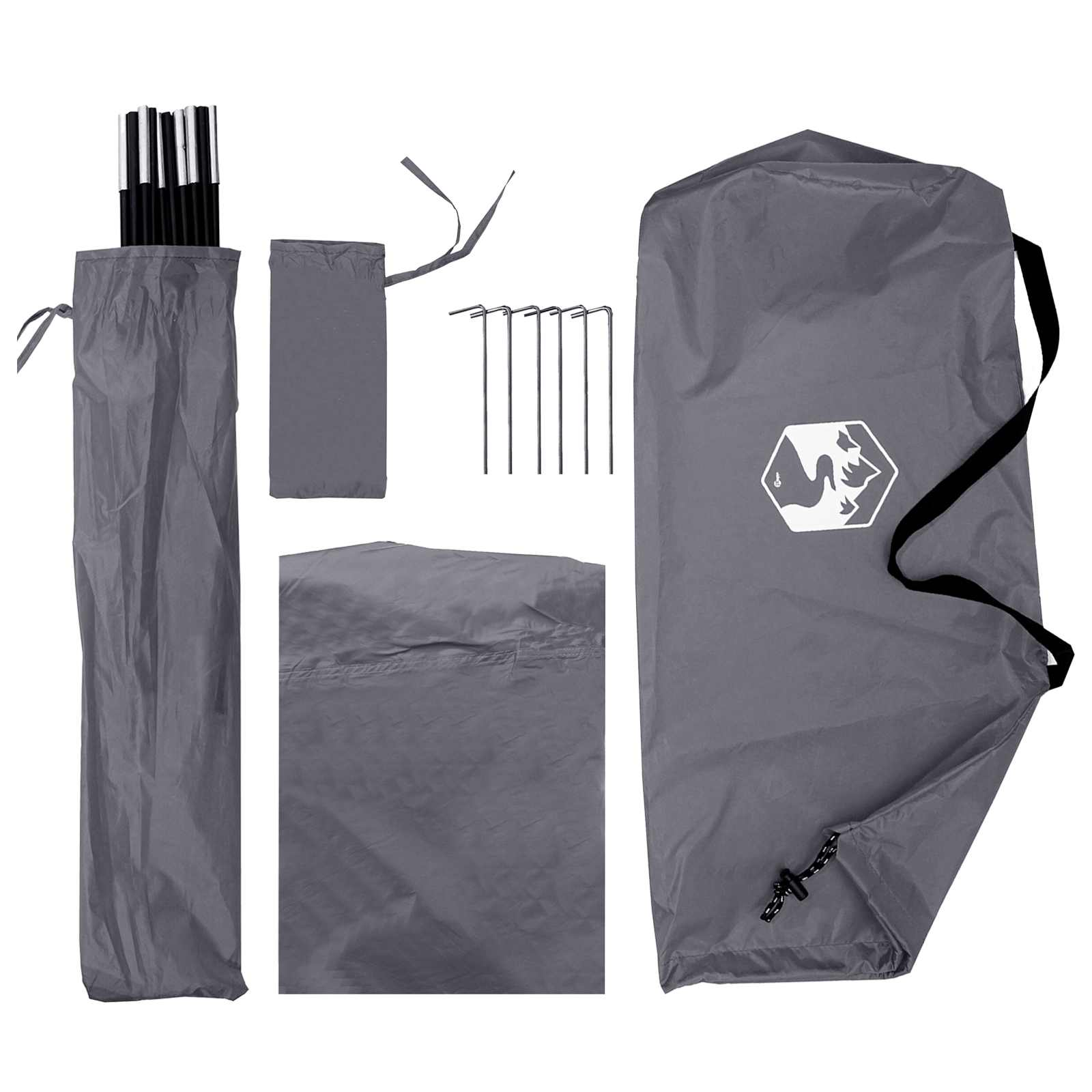 Tenda da auto Grigio e arancione 308 x 215 x 220 cm