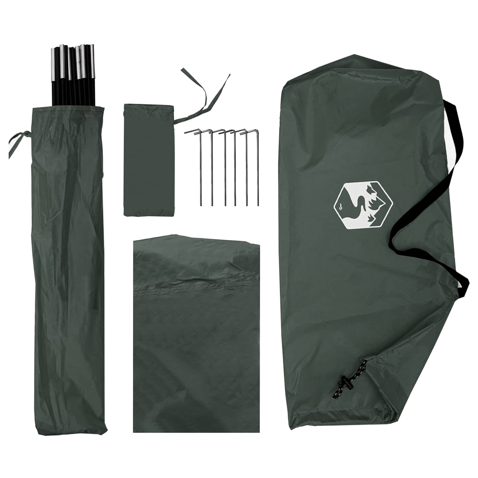 Tenda da auto Verde militare 308 x 215 x 220 cm