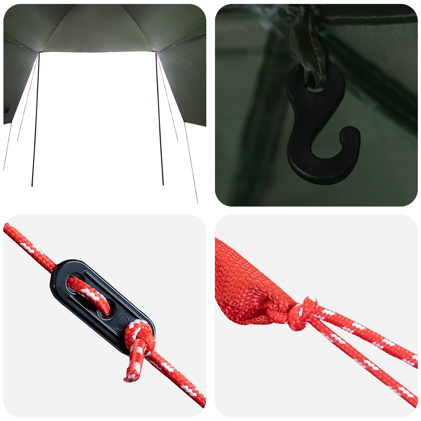 Tenda da auto Verde militare 308 x 215 x 220 cm