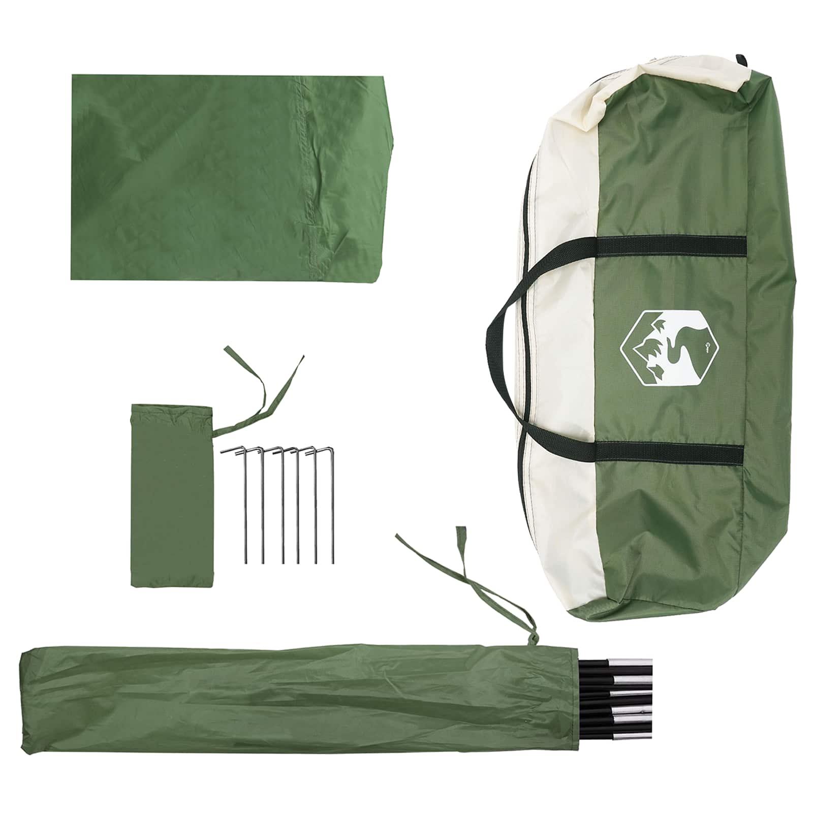 Tenda da auto Verde 350 x 250 cm Poliestere e Acciaio