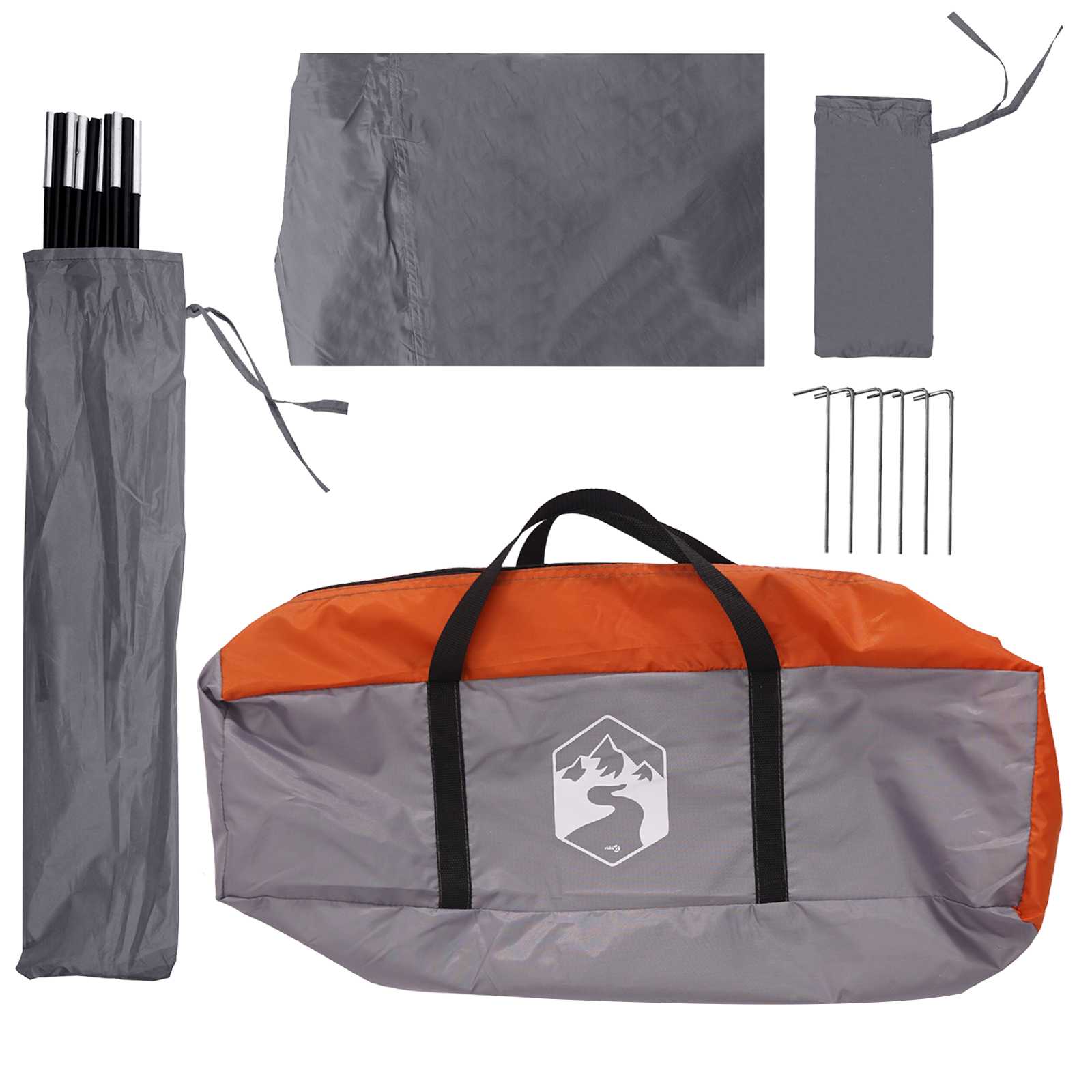 Tenda da auto Grigio e arancione 350 x 250 cm