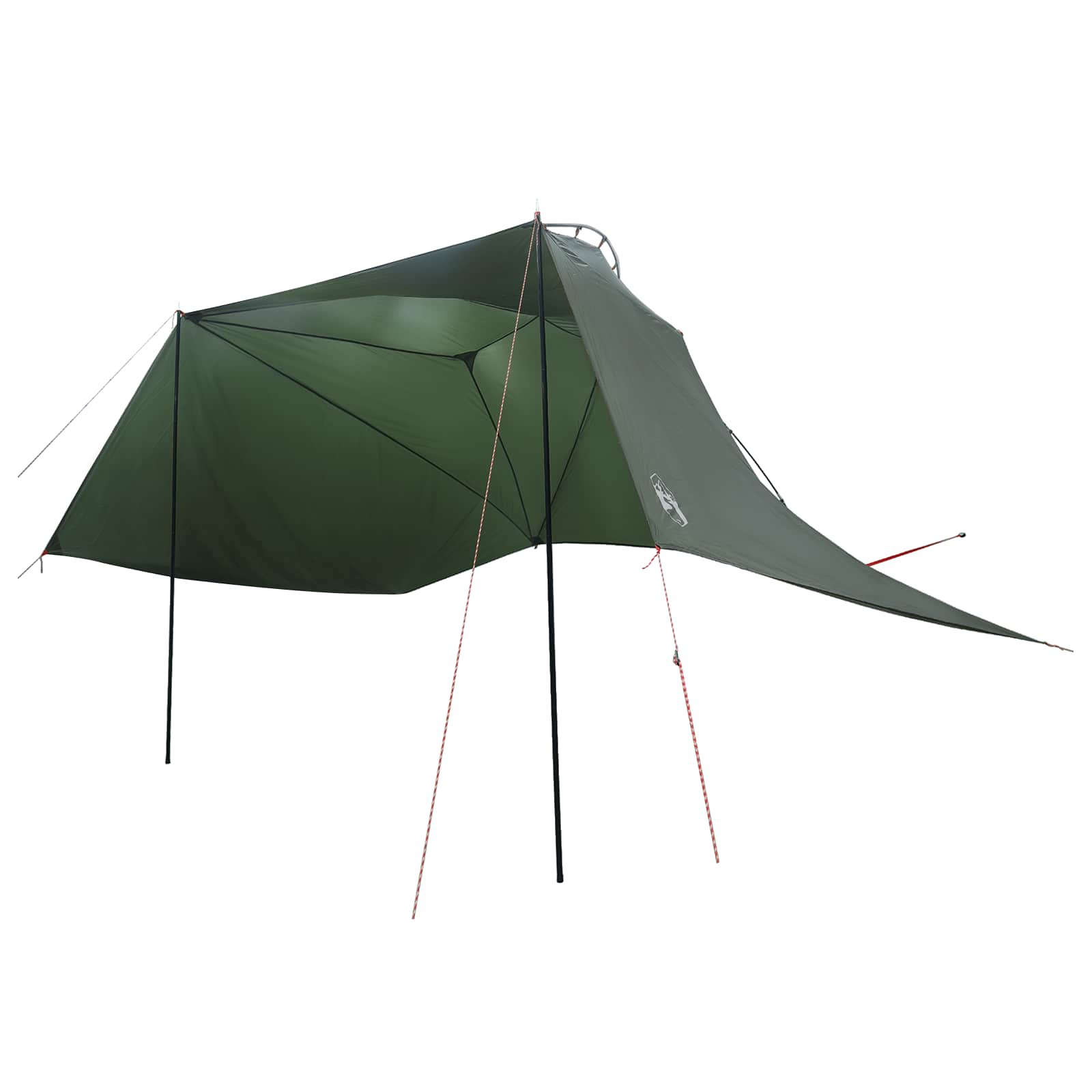 Tenda da auto Verde militare 350 x 250 cm Poliestere e Acciaio