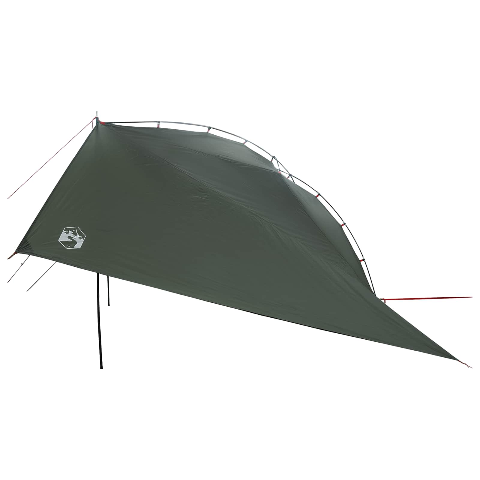 Tenda da auto Verde militare 350 x 250 cm Poliestere e Acciaio