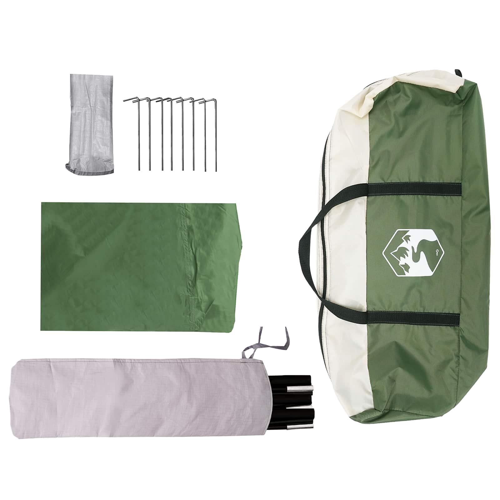 Tenda da veicolo Verde 500 x 515 x 215 cm Poliestere e Acciaio