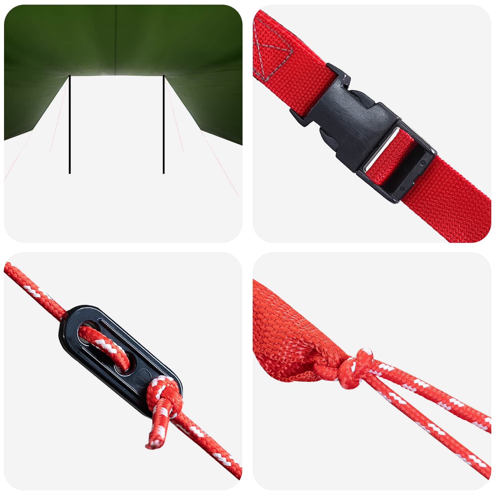 Tenda da veicolo Verde 500 x 515 x 215 cm Poliestere e Acciaio