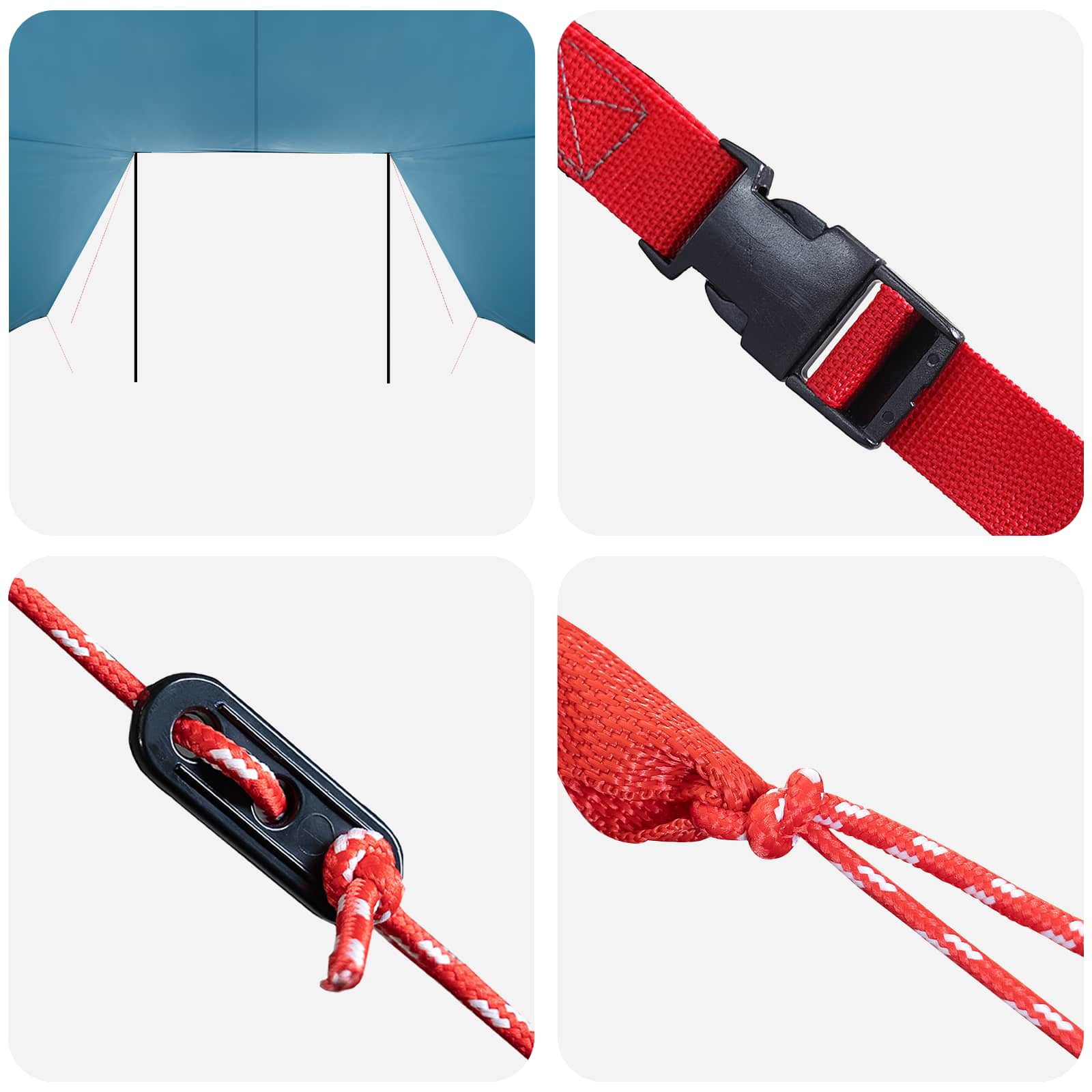 Tenda da veicolo Blu 500 x 515 x 215 cm Poliestere e Acciaio