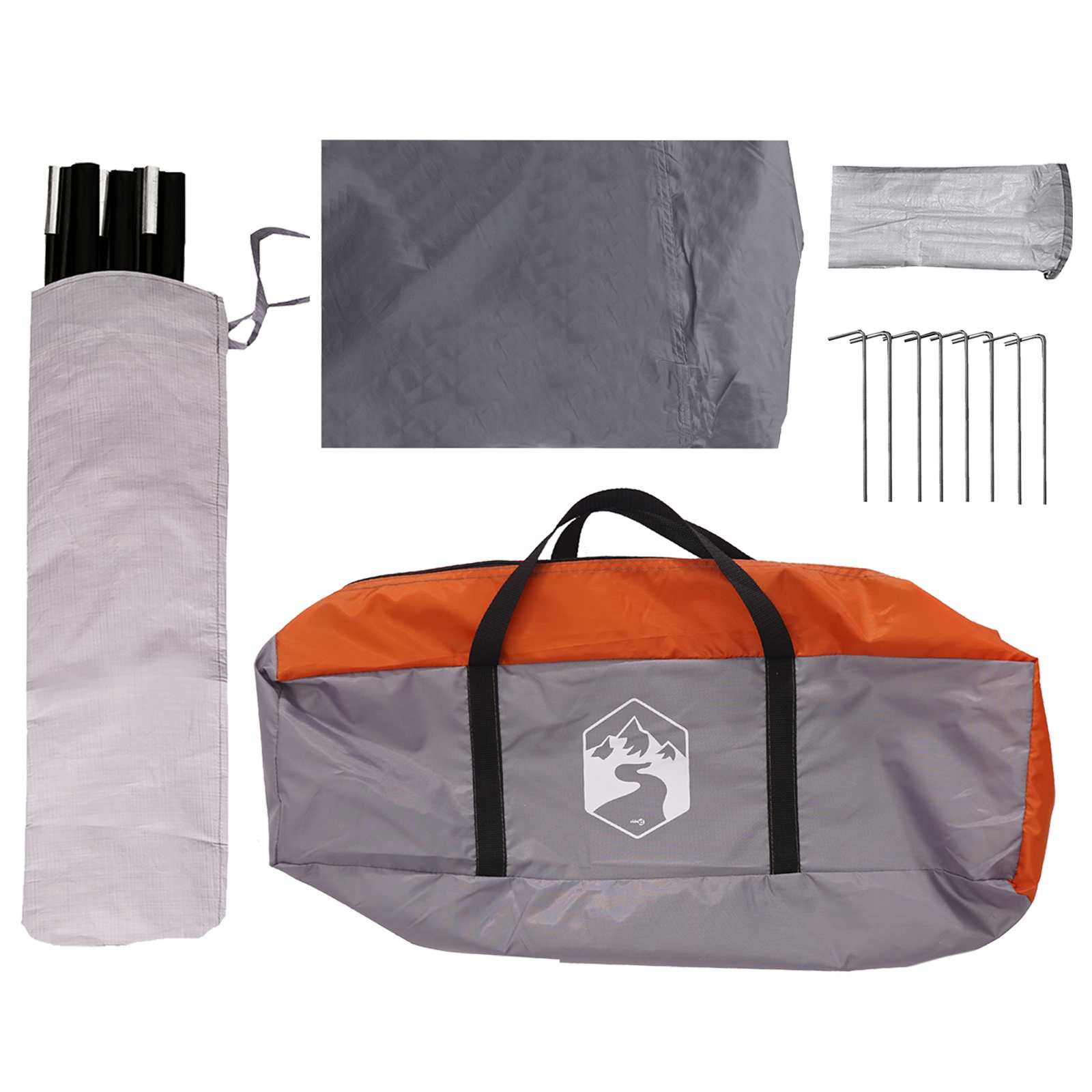 Tenda da veicolo Grigio e arancione 500 x 515 x 215 cm