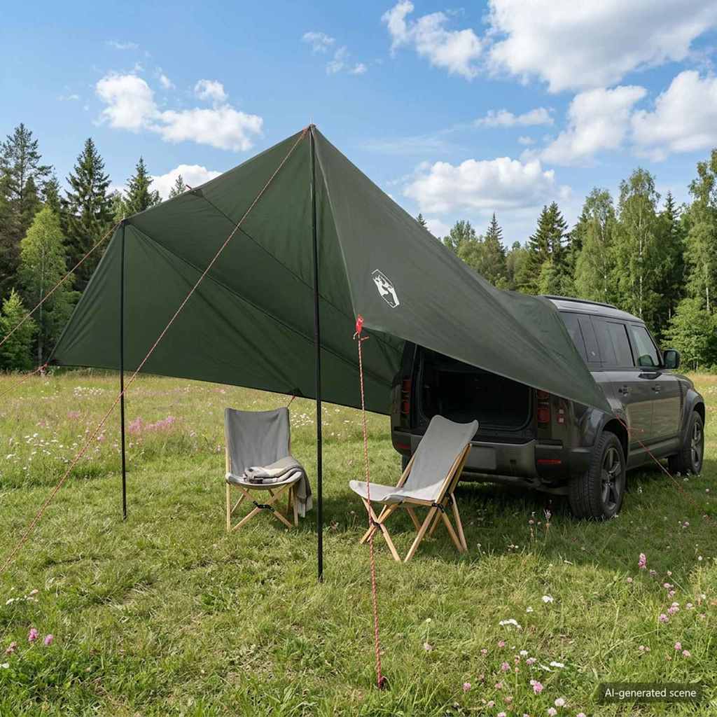 Tenda da veicolo Verde militare 500 x 515 x 215 cm