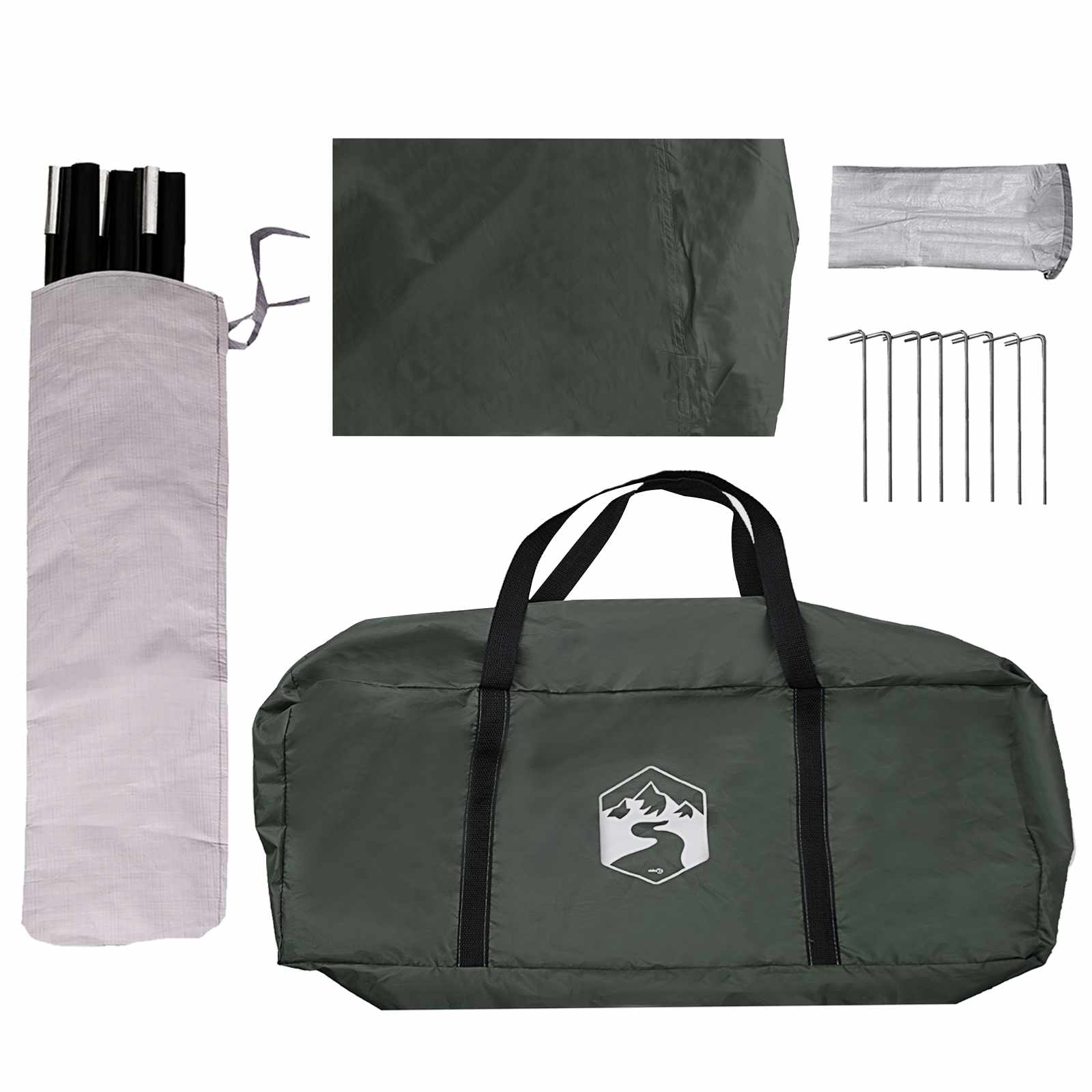 Tenda da veicolo Verde militare 500 x 515 x 215 cm