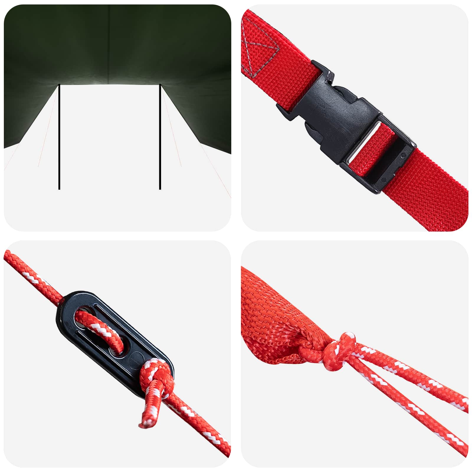 Tenda da veicolo Verde militare 500 x 515 x 215 cm
