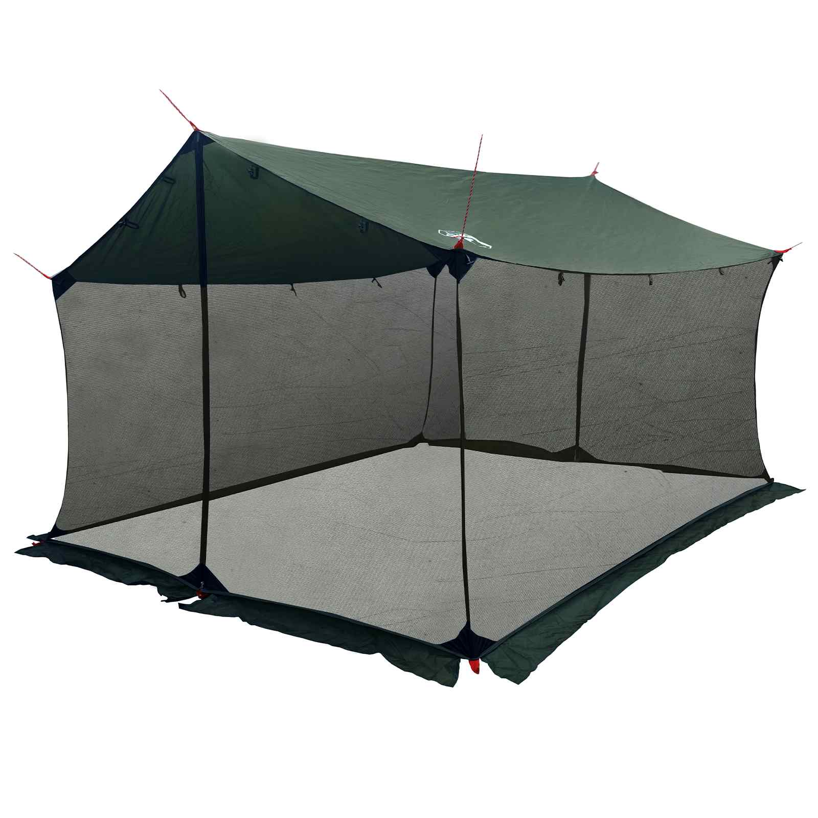 Telo da campeggio con pareti in rete Verde militare
