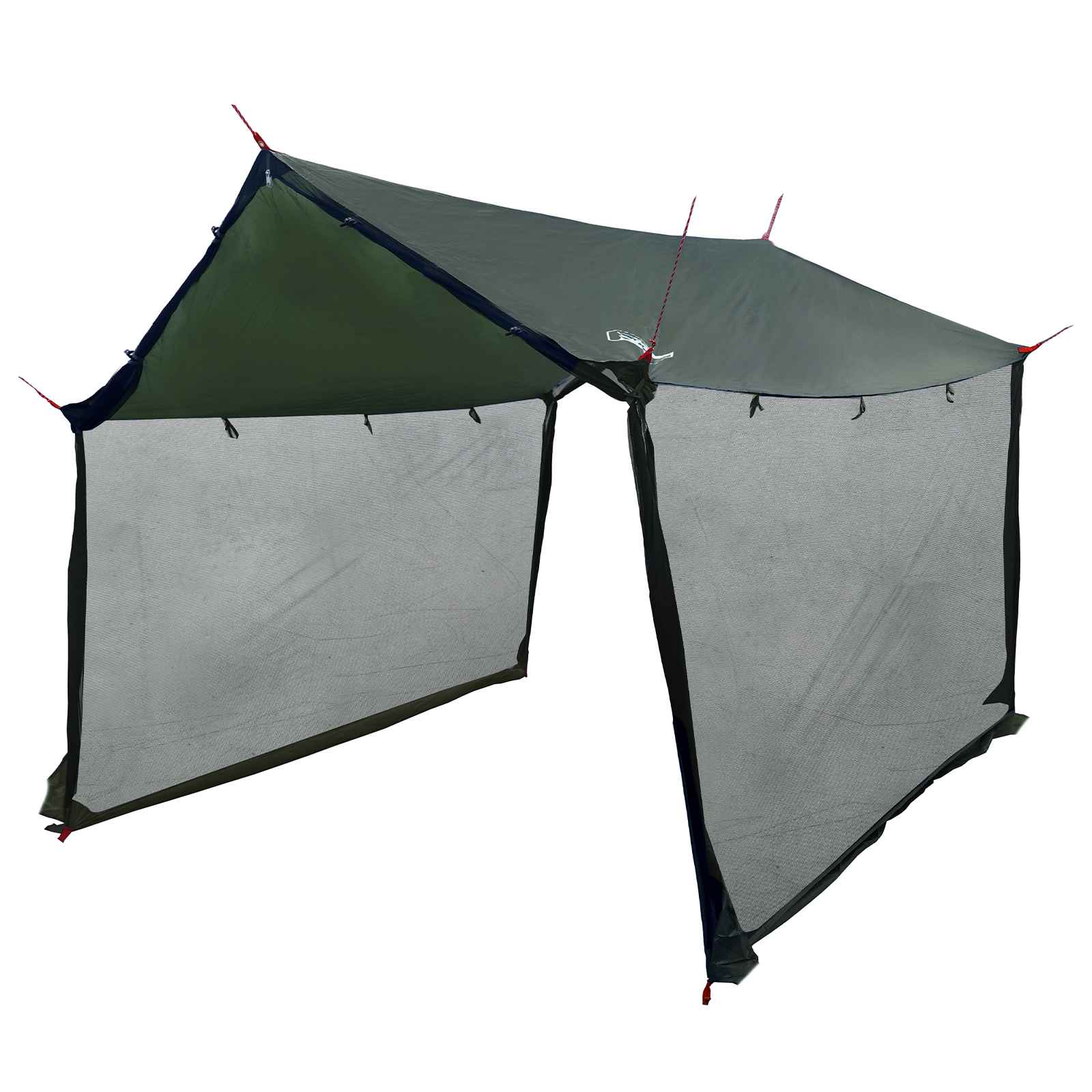 Telo da campeggio con pareti in rete Verde militare