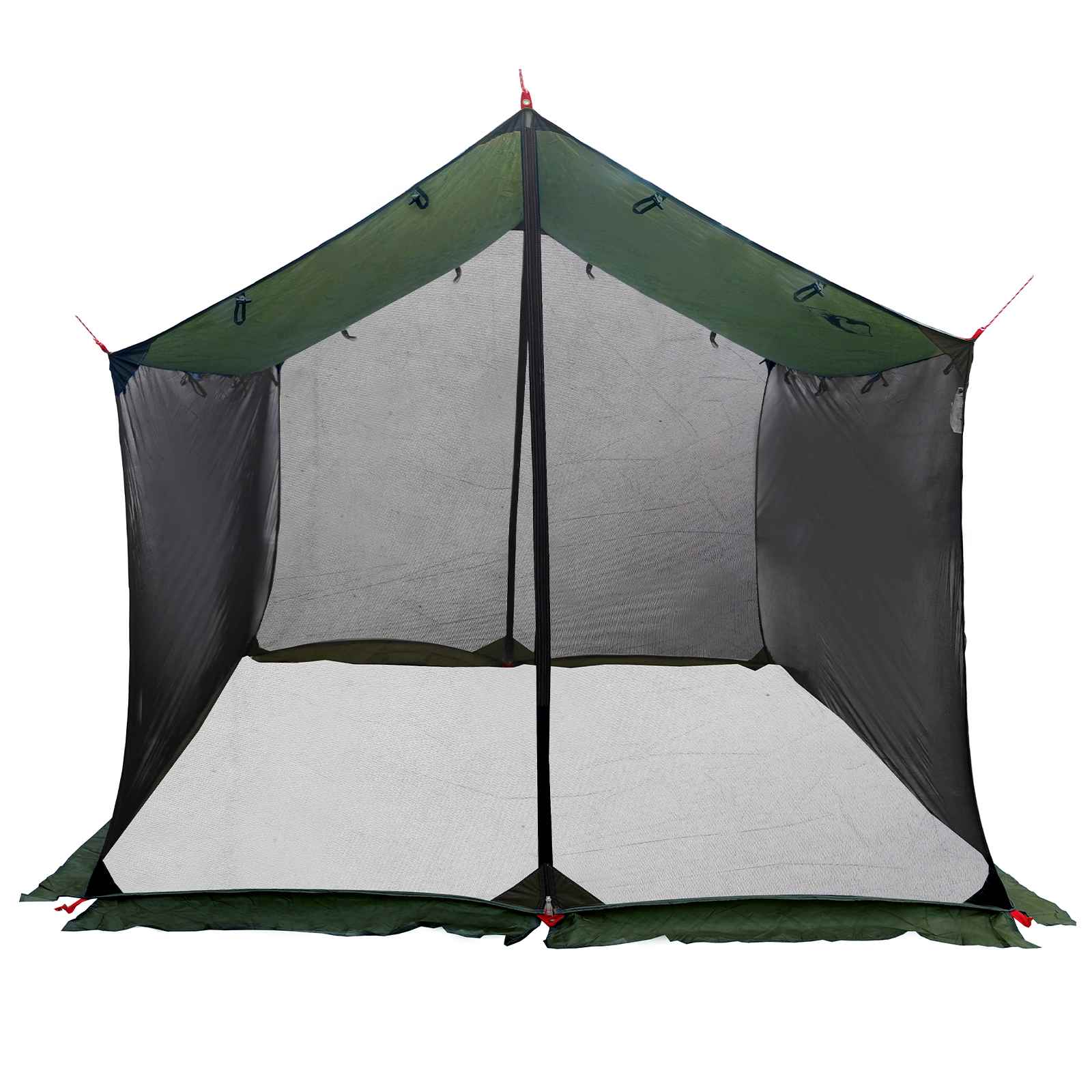 Telo da campeggio con pareti in rete Verde militare