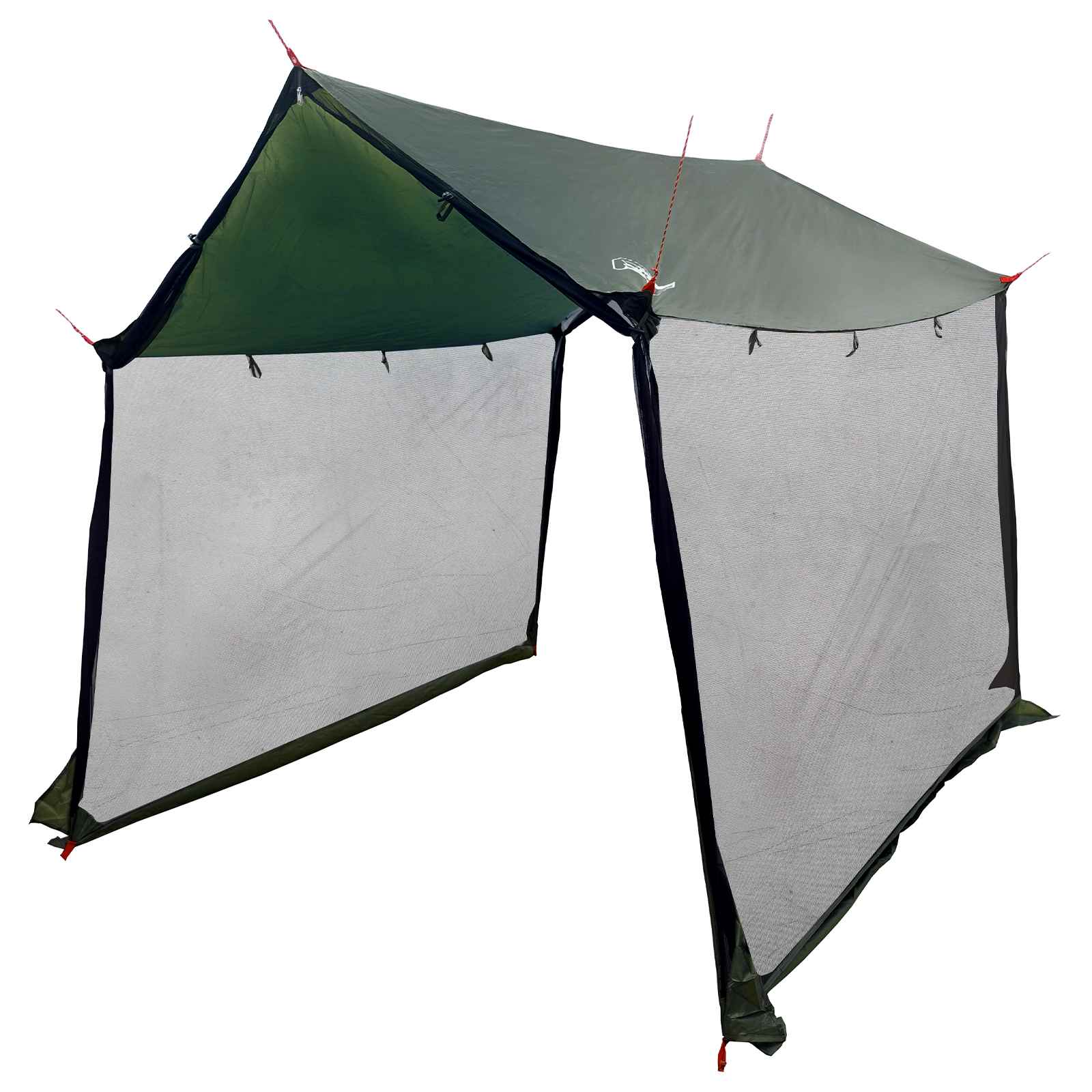 Telo da campeggio con pareti in rete Verde militare