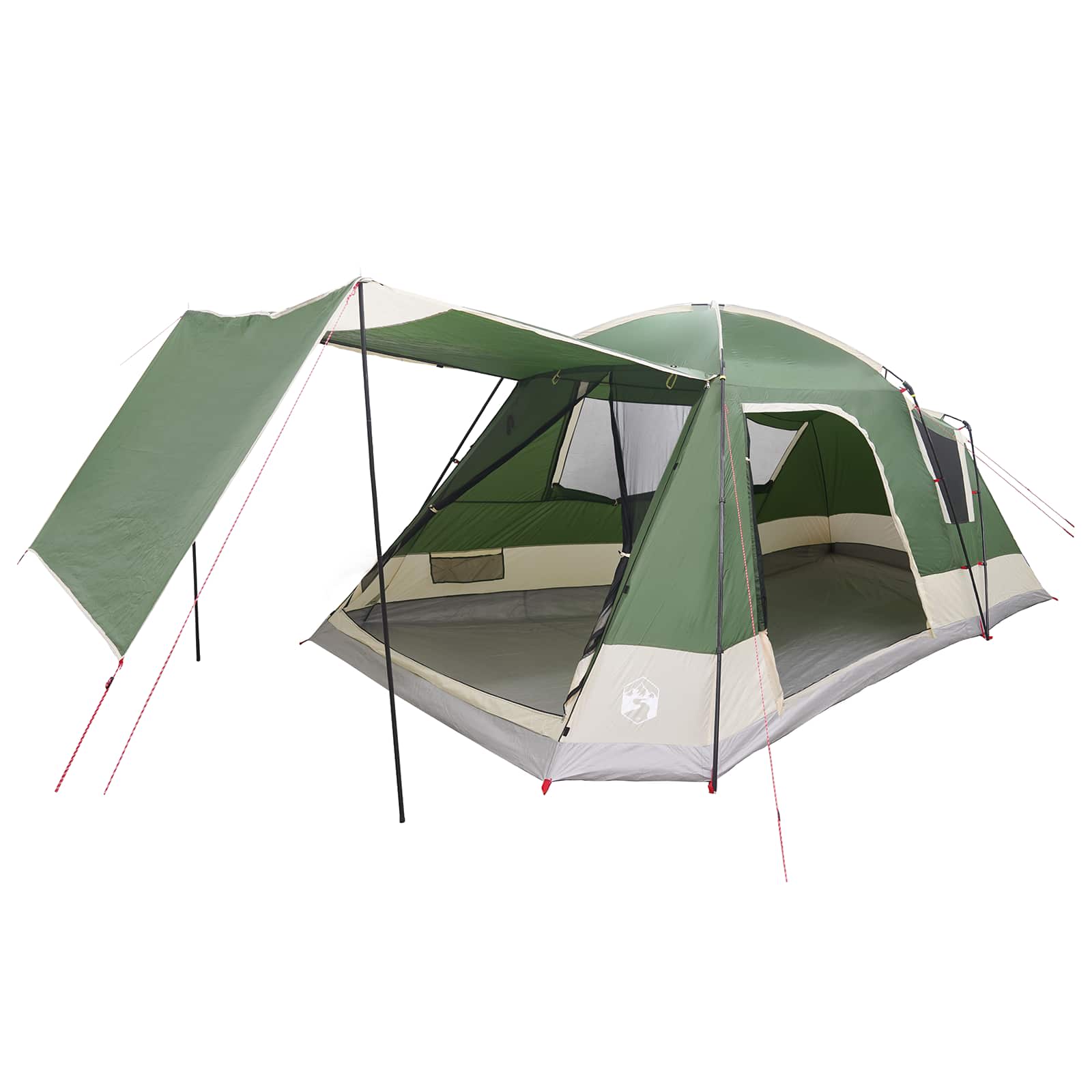Tenda Capanna 12 persona Verde Poliestere e Acciaio