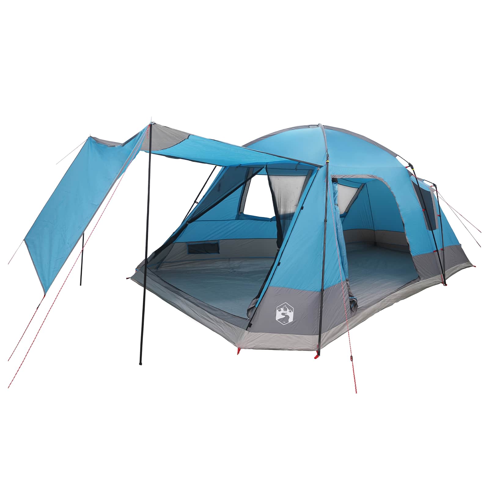 Tenda Capanna 12 persona Blu Poliestere e Acciaio