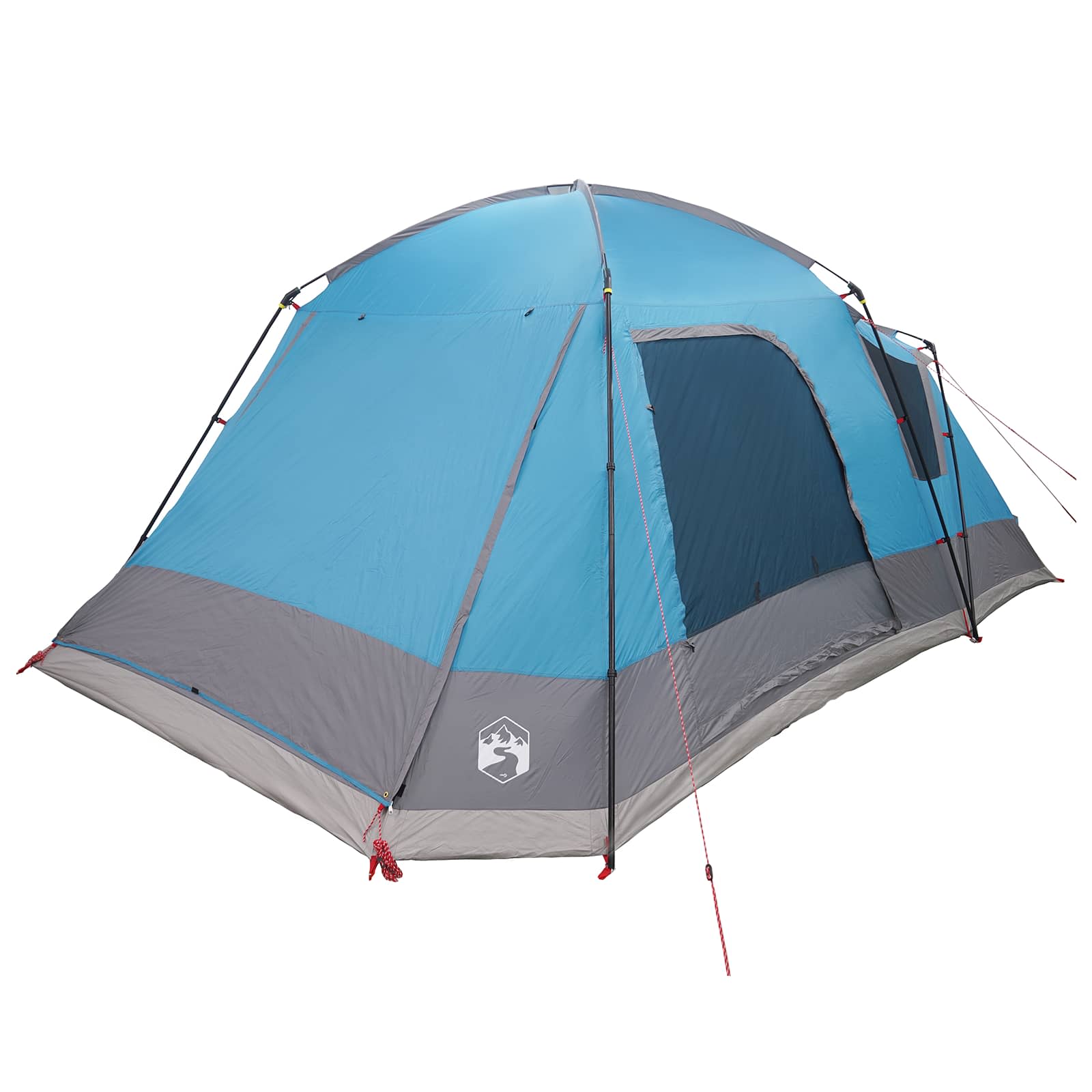 Tenda Capanna 12 persona Blu Poliestere e Acciaio