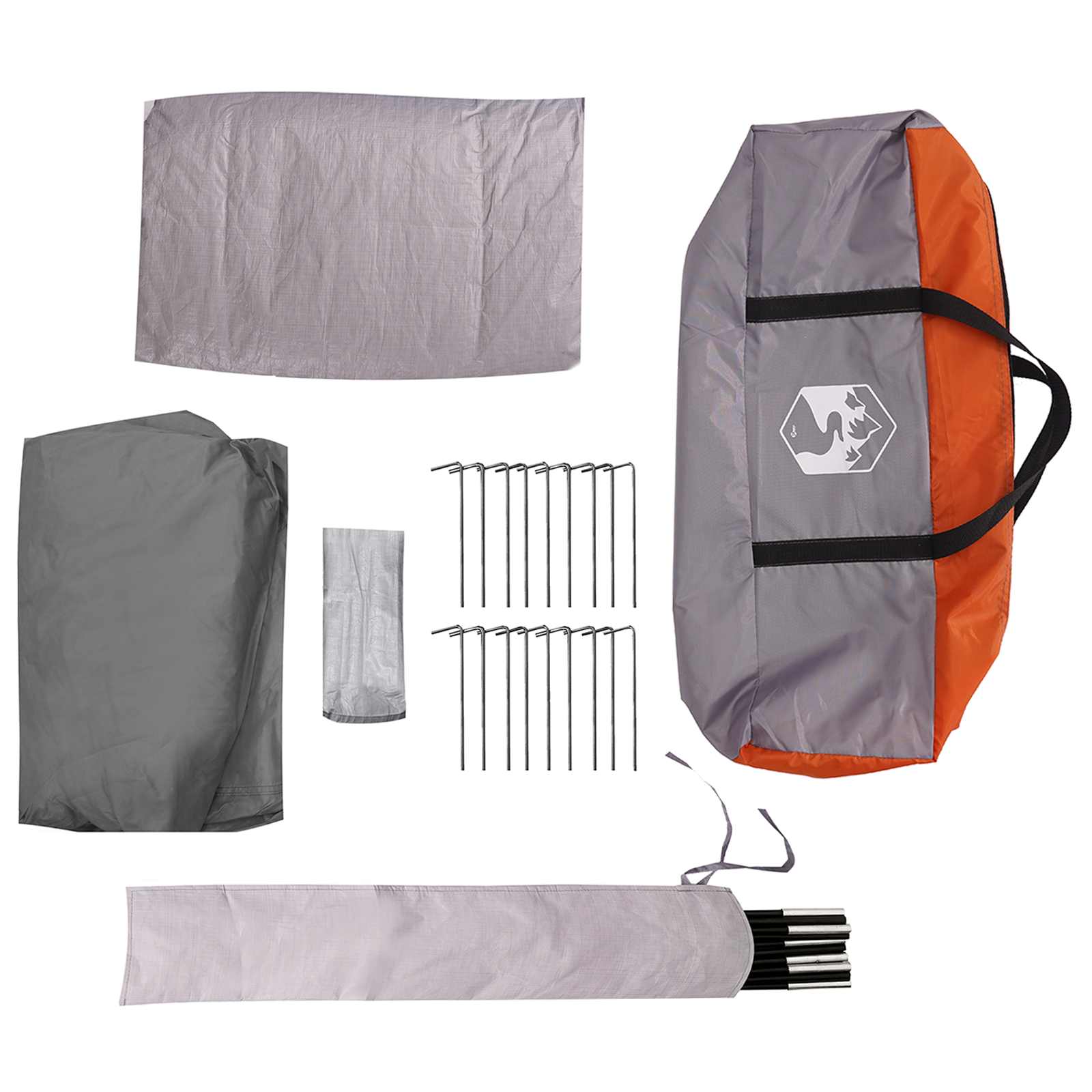 Tenda Capanna 12 persona Grigio e arancione