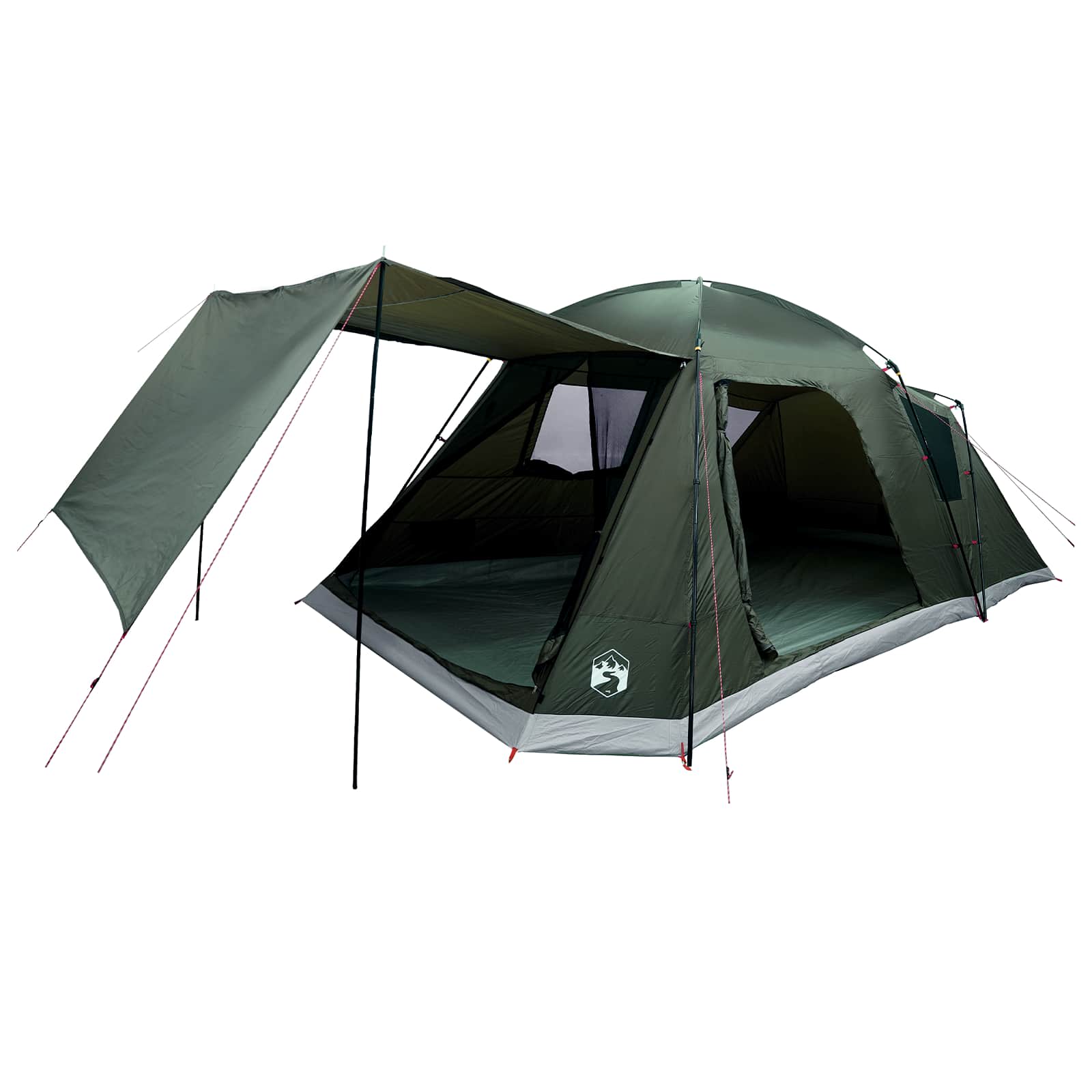 Tenda Capanna 12 persona Verde militare Poliestere e Acciaio