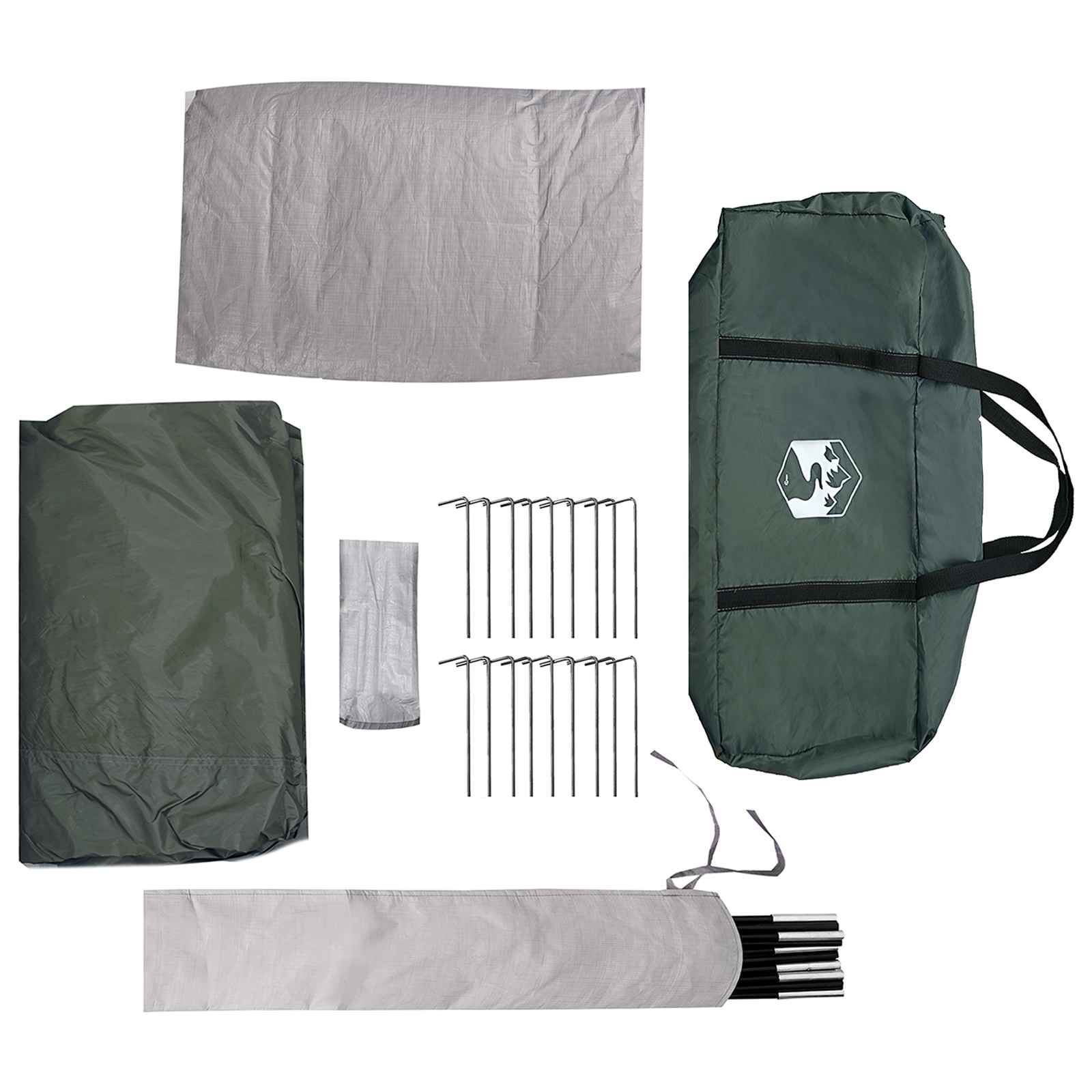 Tenda Capanna 12 persona Verde militare Poliestere e Acciaio