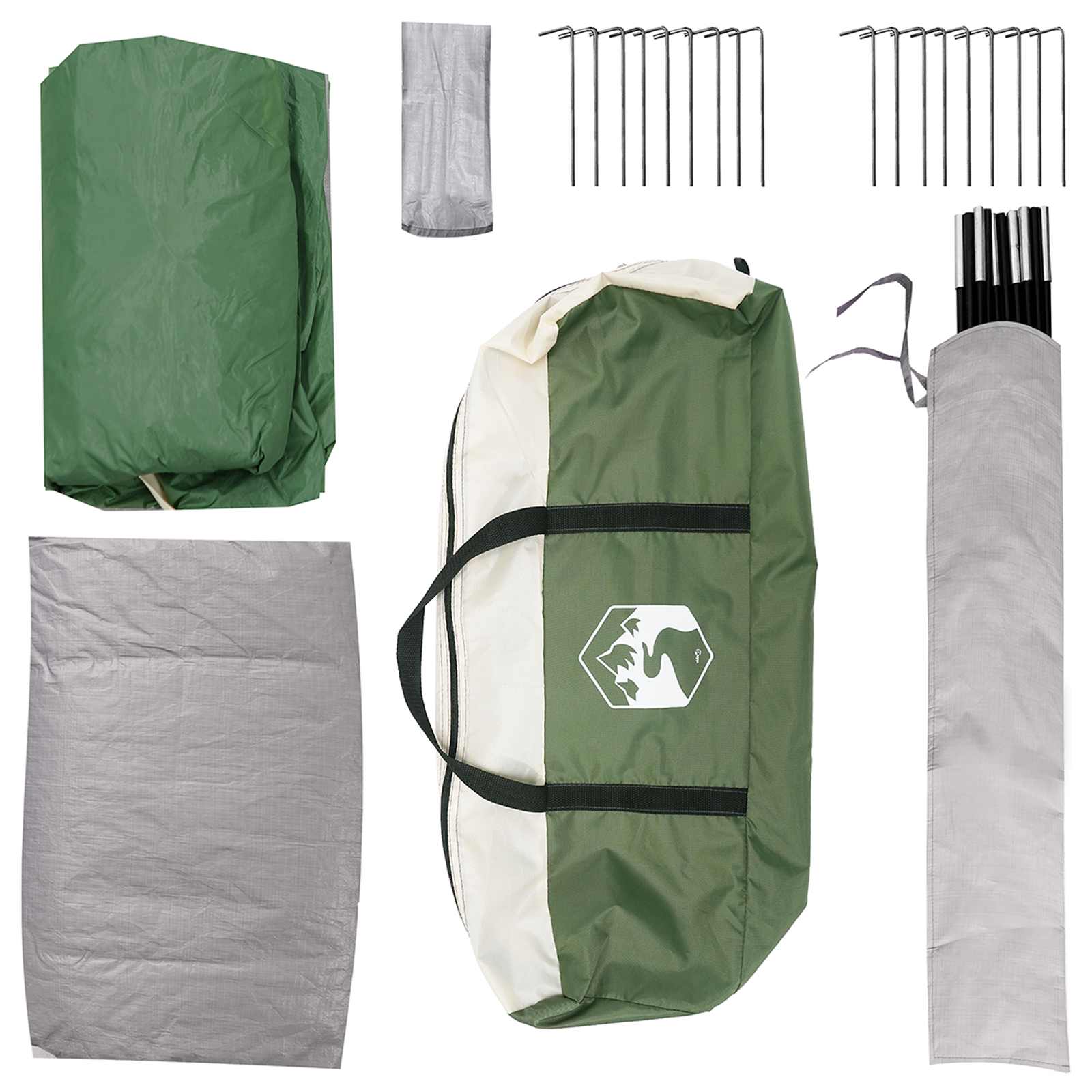 Tenda Capanna 8 persona Verde Poliestere e Acciaio