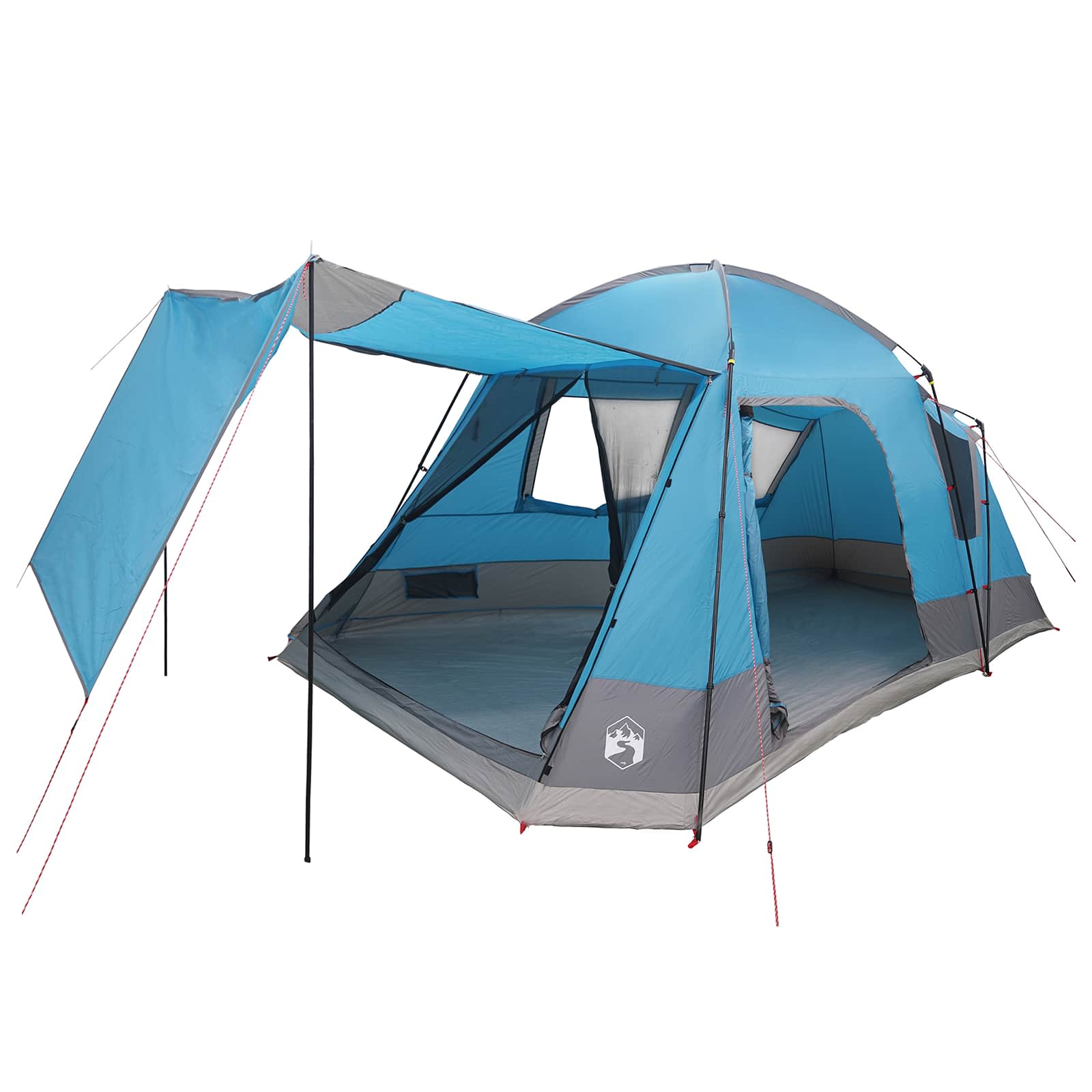 Tenda Capanna 8 persona Blu Poliestere e Acciaio