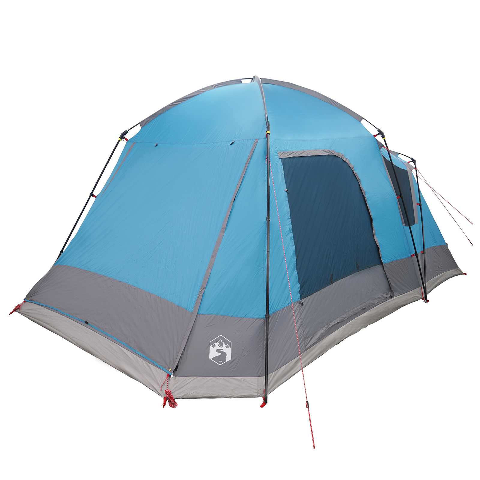 Tenda Capanna 8 persona Blu Poliestere e Acciaio