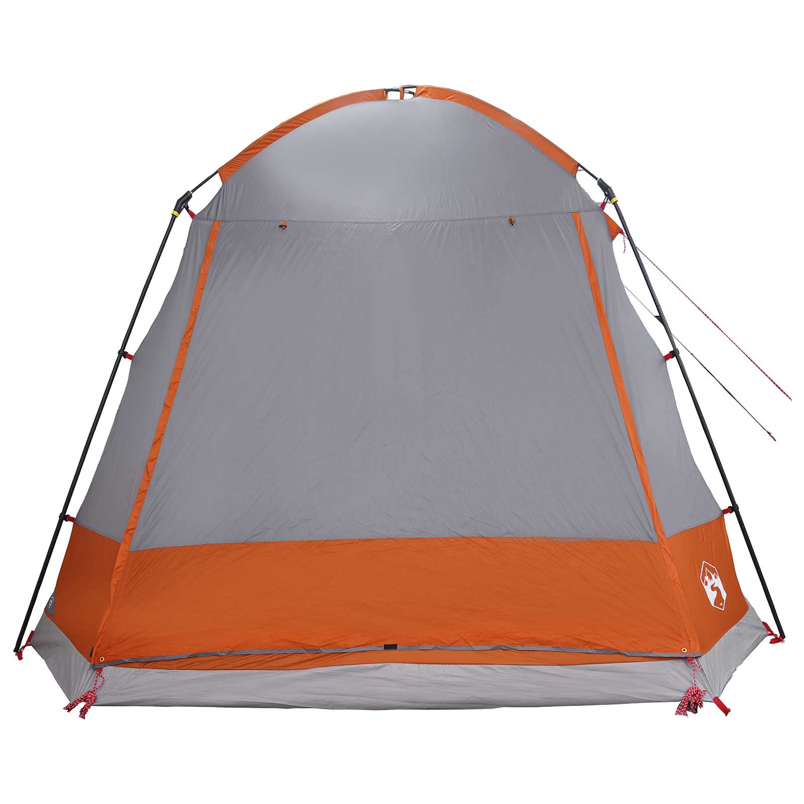Tenda Capanna 8 persona Grigio e arancione Poliestere e Acciaio