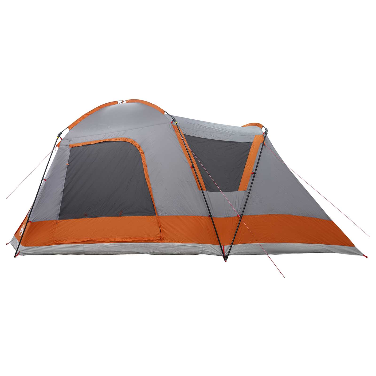 Tenda Capanna 8 persona Grigio e arancione Poliestere e Acciaio