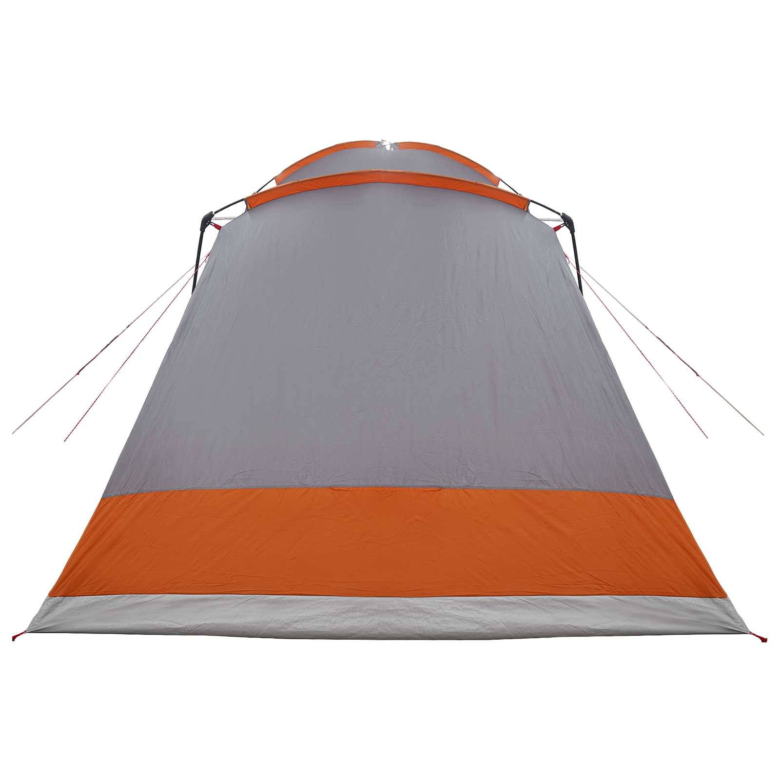 Tenda Capanna 8 persona Grigio e arancione Poliestere e Acciaio