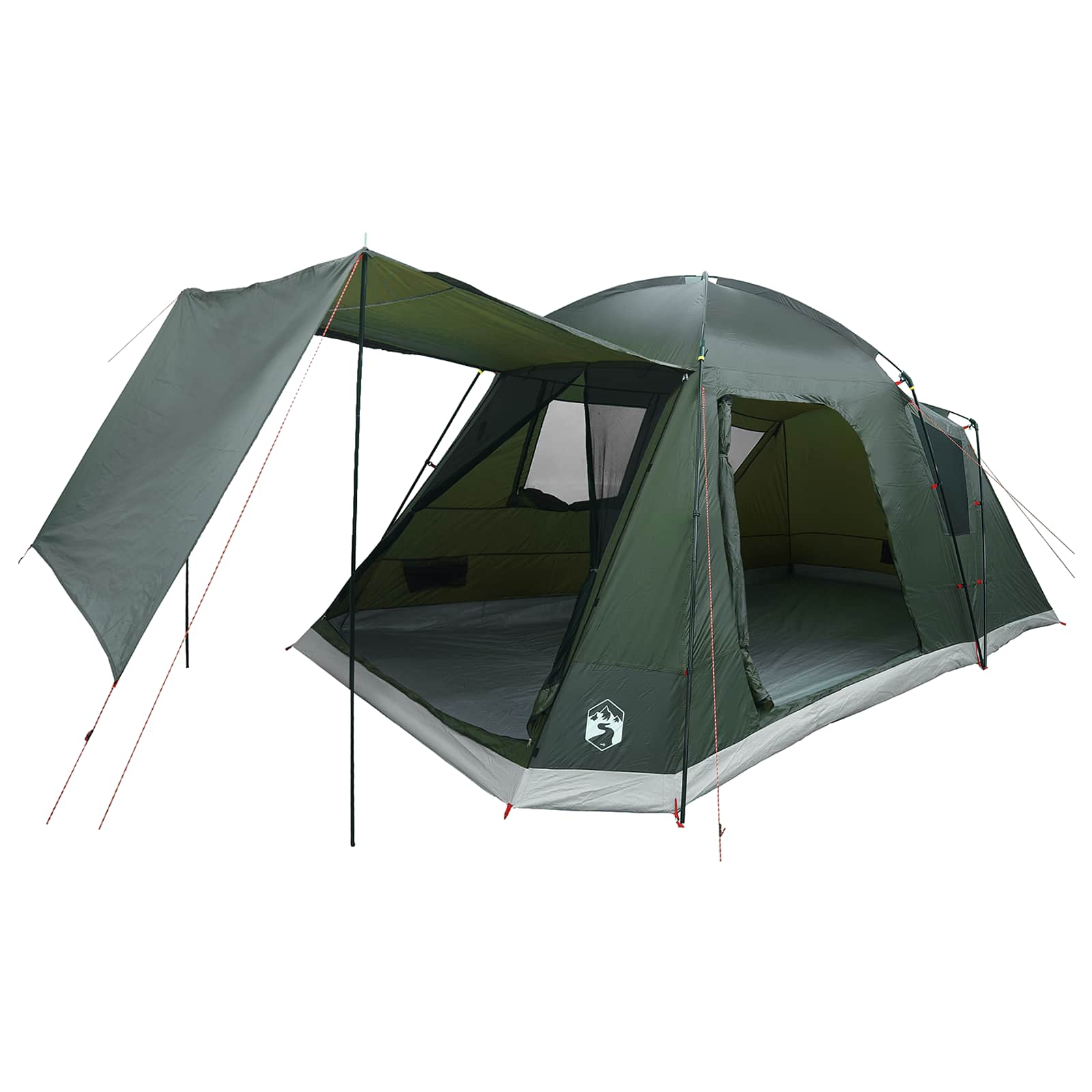 Tenda Capanna 8 persona Verde militare Poliestere e Acciaio